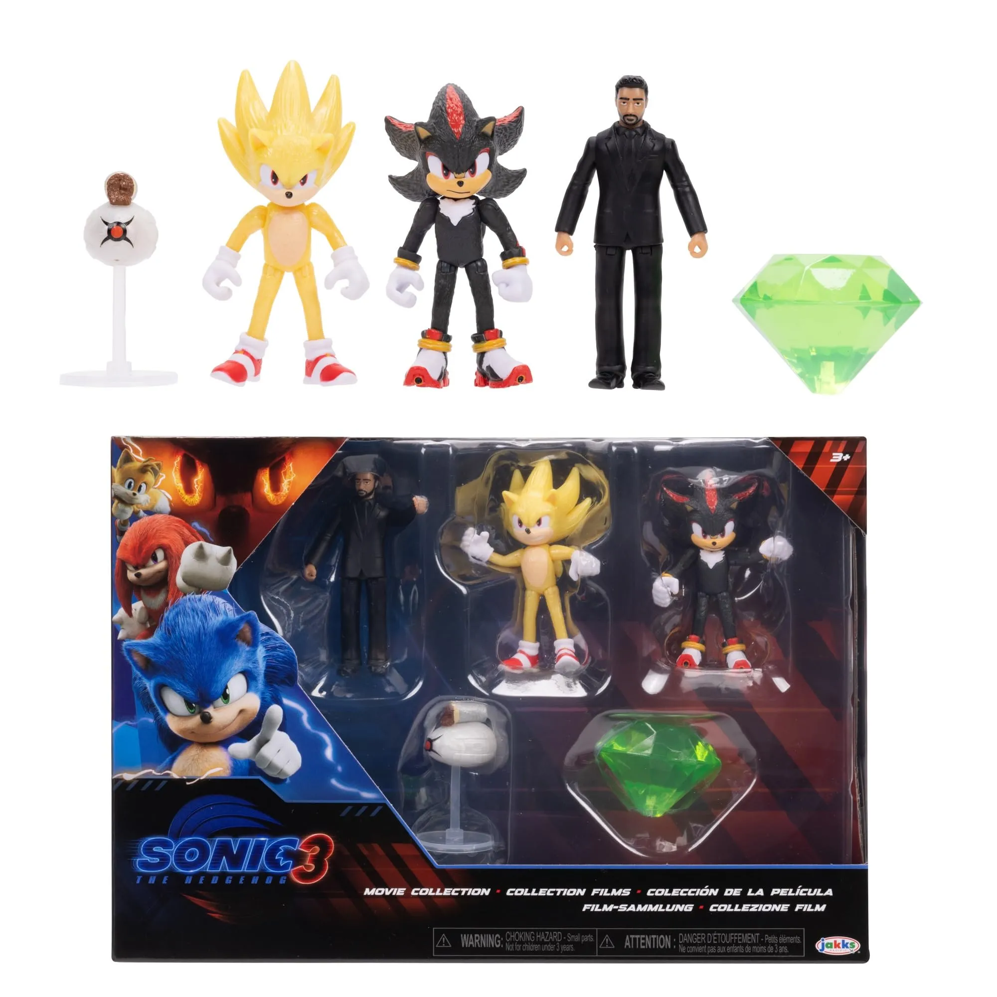 Sonic 3 Movie Action Figures - Confezione multipla da 6,3 cm di Wave 2