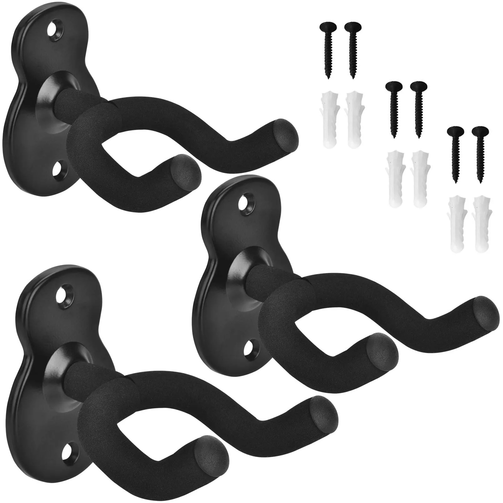 MOREYES Supporto per chitarra da parete per chitarra acustica, elettrica, basso, ukulele, chitarra classica