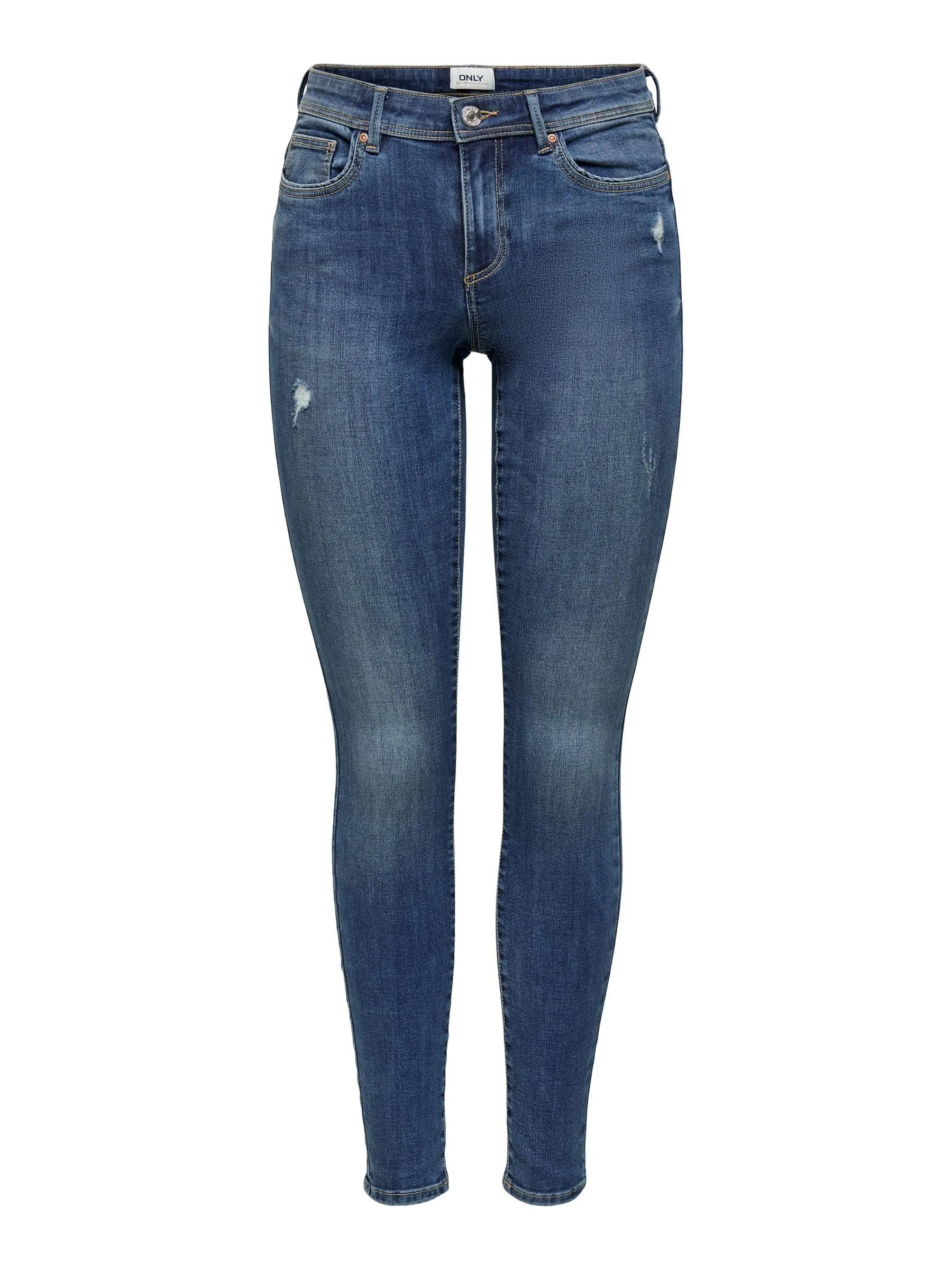 Only Onlwauw Life Mid Skinny Bj114-3 Noos Pantaloni, Medium Blue Denim, M/32 Donna
