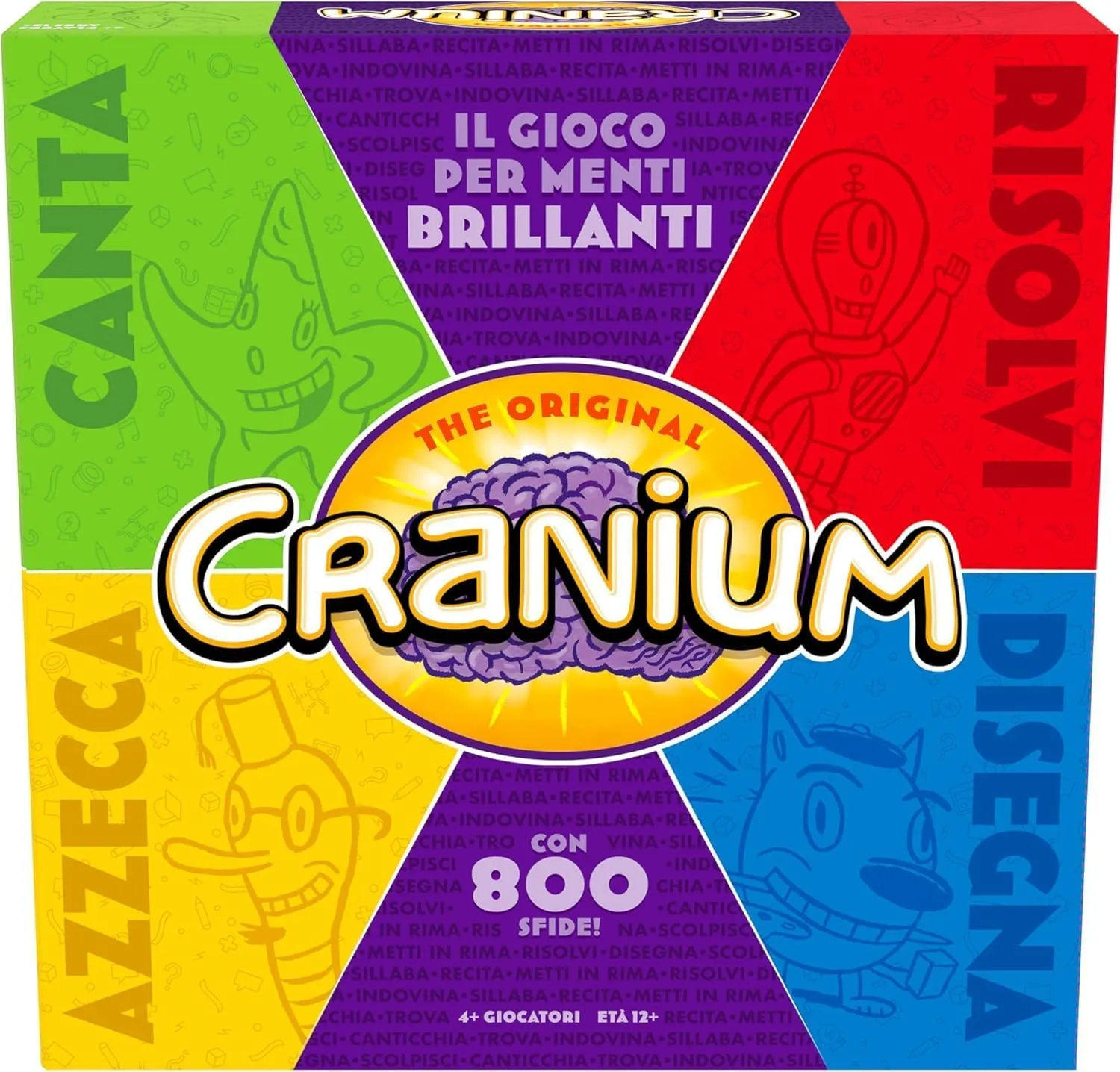 FUNKO Games - CRANIUM Classique - Divertente gioco da Tavolo - Adulti e bambini dai 12 anni - 800 sfide da giocare in famiglia o con gli amici - Materiale incluso - 45 minuti - 4 giocatori e più
