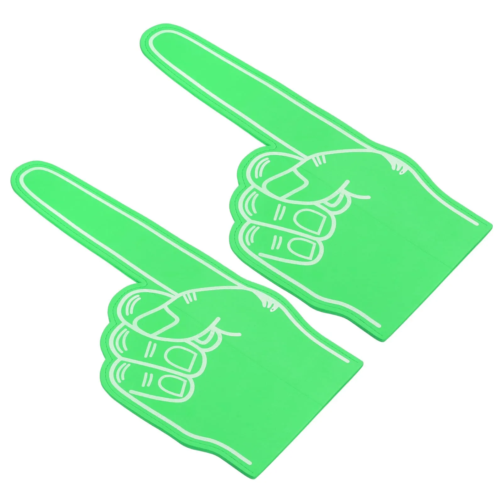 PATIKIL Dito di Schiuma Gigante da 18 Pollici, 2pz, Mano di Schiuma Vuota Fai-da-Te Numero 1 per Cheerleading, Eventi Sportivi, Giochi di Spirito, Feste, Verde