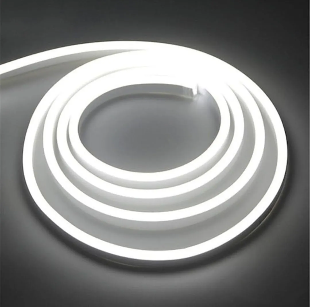 ONSSI® Strisce LED Neon 220v (Bianco Freddo,3M),12w/m Ogni Taglio 10 cm,288 Led/m COB Luce a Corda ad Alta Luminosità,Impermeabile IP65 con Interruttore e Adesivo,Nastri Led per Uso Interno ed Esterno