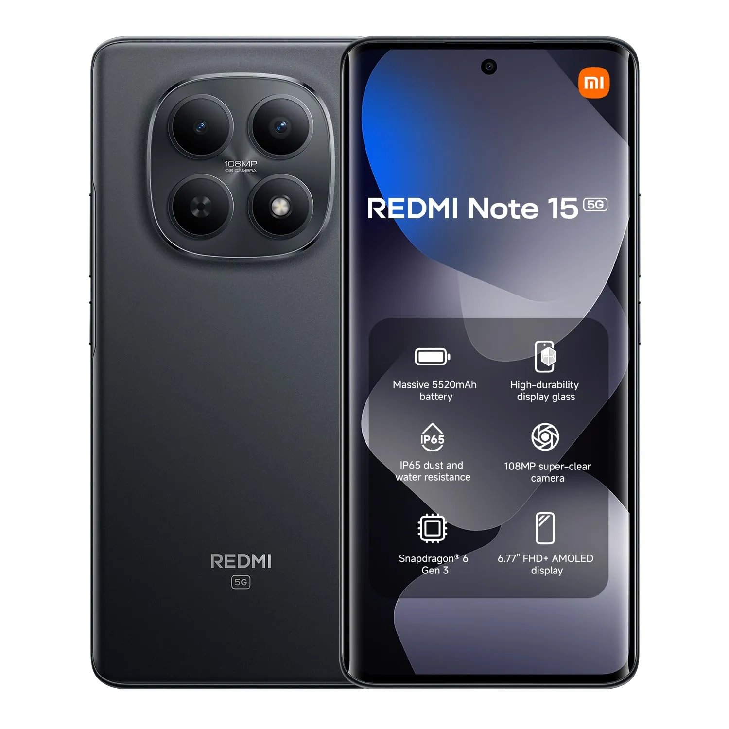Redmi Note 15 5G 8+256 Black (No power adapter included)