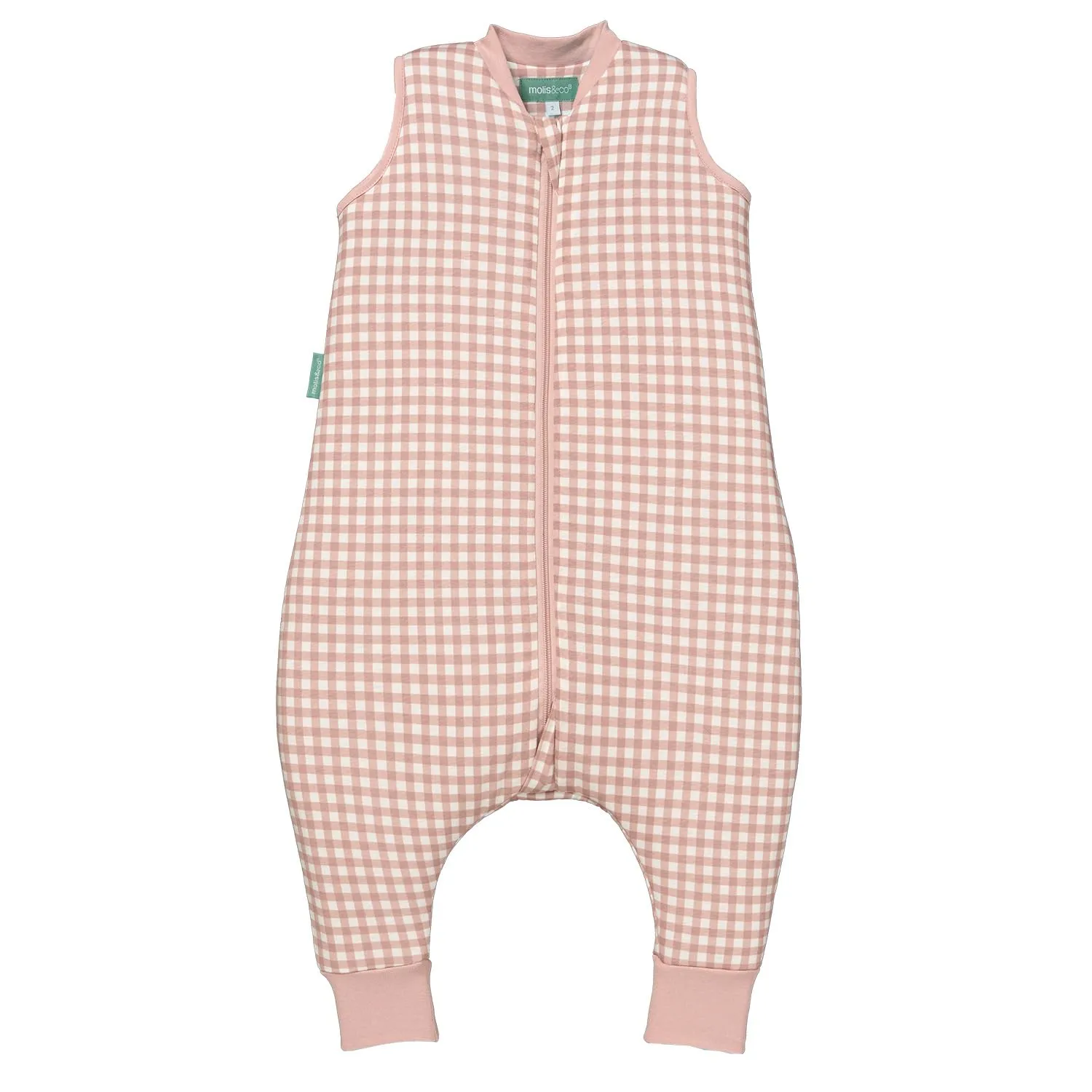 molis&co - Sacco Nanna con piedini - Sacco nanna invernale per Bambini - Sacchi Nanna 2.5 tog con piedini - 100% Cotone (Oeko-TEX 100) - Dusty Rose (2 anni)