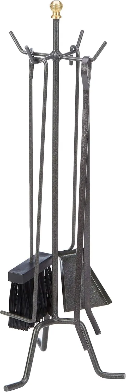 Set Camino 5 Pezzi in Ferro Ferro Battuto Manico Curvo mod. 147-B
