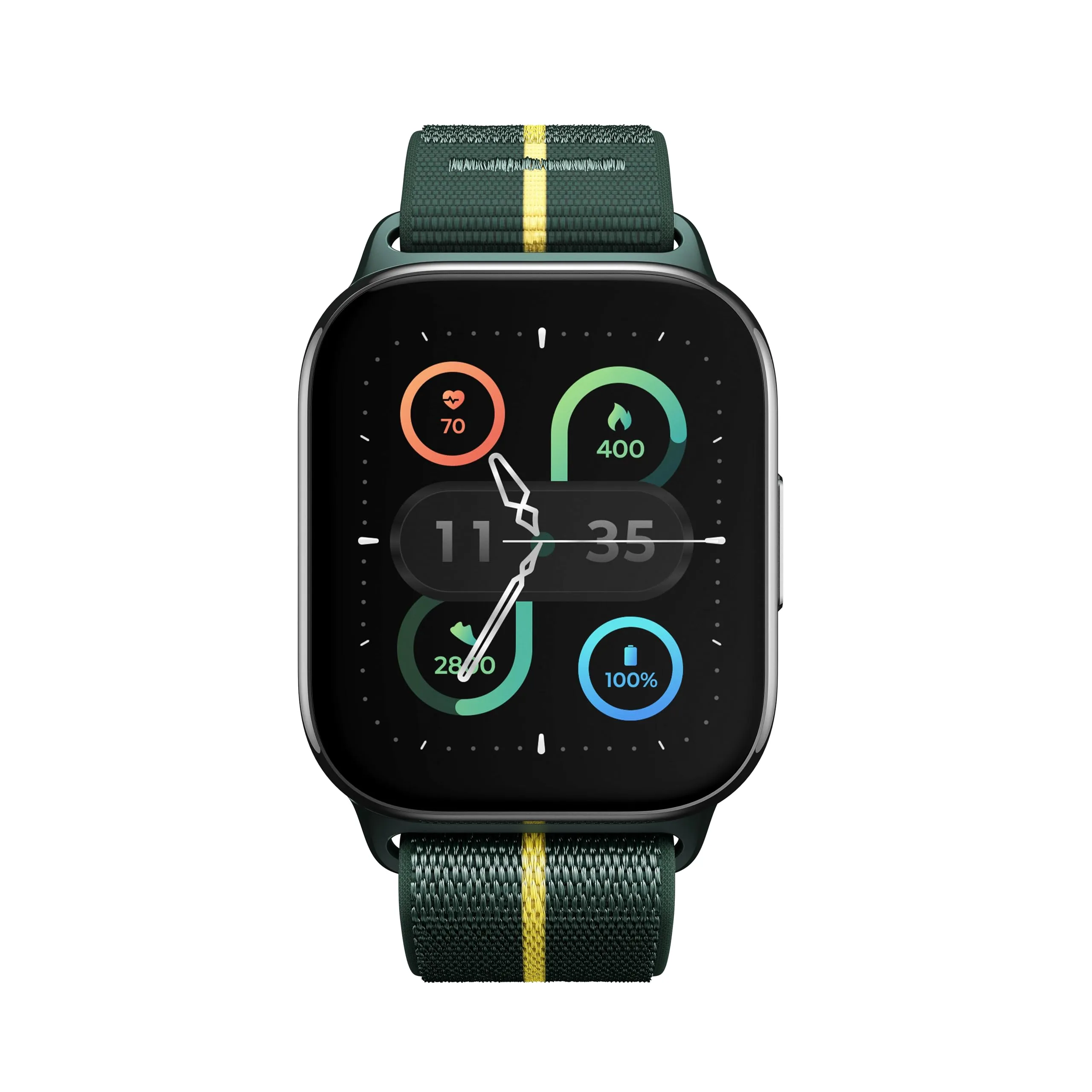 Moto Watch Fit con Moto AI (display OLED 1,9", 100+ sport, GPS, HR tracking, IP68, 5ATM, 16 giorni di autonomia), Trekking Green