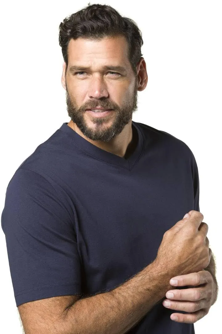 JP 1880 Maglietta Con Scollo A V Uomo, Marina scuro, 6XL