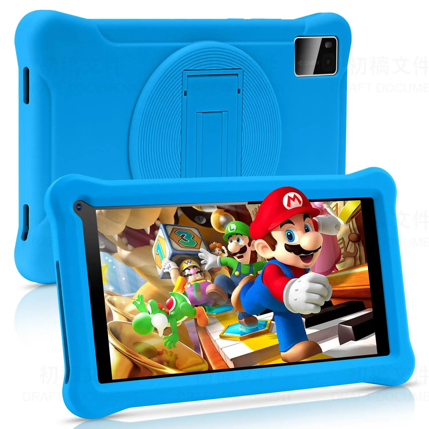 SUMTAB Tablet per Bambini 7 Pollici, Android Tablet, 3+5 RAM 64GB ROM (TF CARD 128GB) Google Certificated, Kids Software Pre-Installed, Wifi,Tablet PC con Custodia Protettiva per Tablet Antiurto