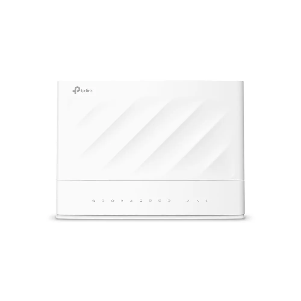 Tp-Link Vx230V Modem Router Fr Vdsl/Adsl, Dual-Band Wi-Fi 6 Ax1800Mbps, Profilo Vdsl2 35B, Voip, 4 Porte Gigabit, Porta Dsl, Fxs, Bianco