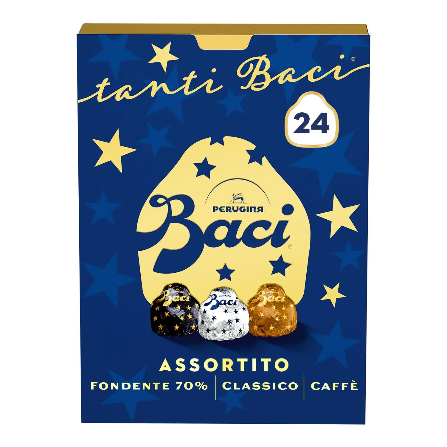 BACI PERUGINA Tanti Baci Cioccolatini Assortiti, Scatola Regalo Fondente 325g