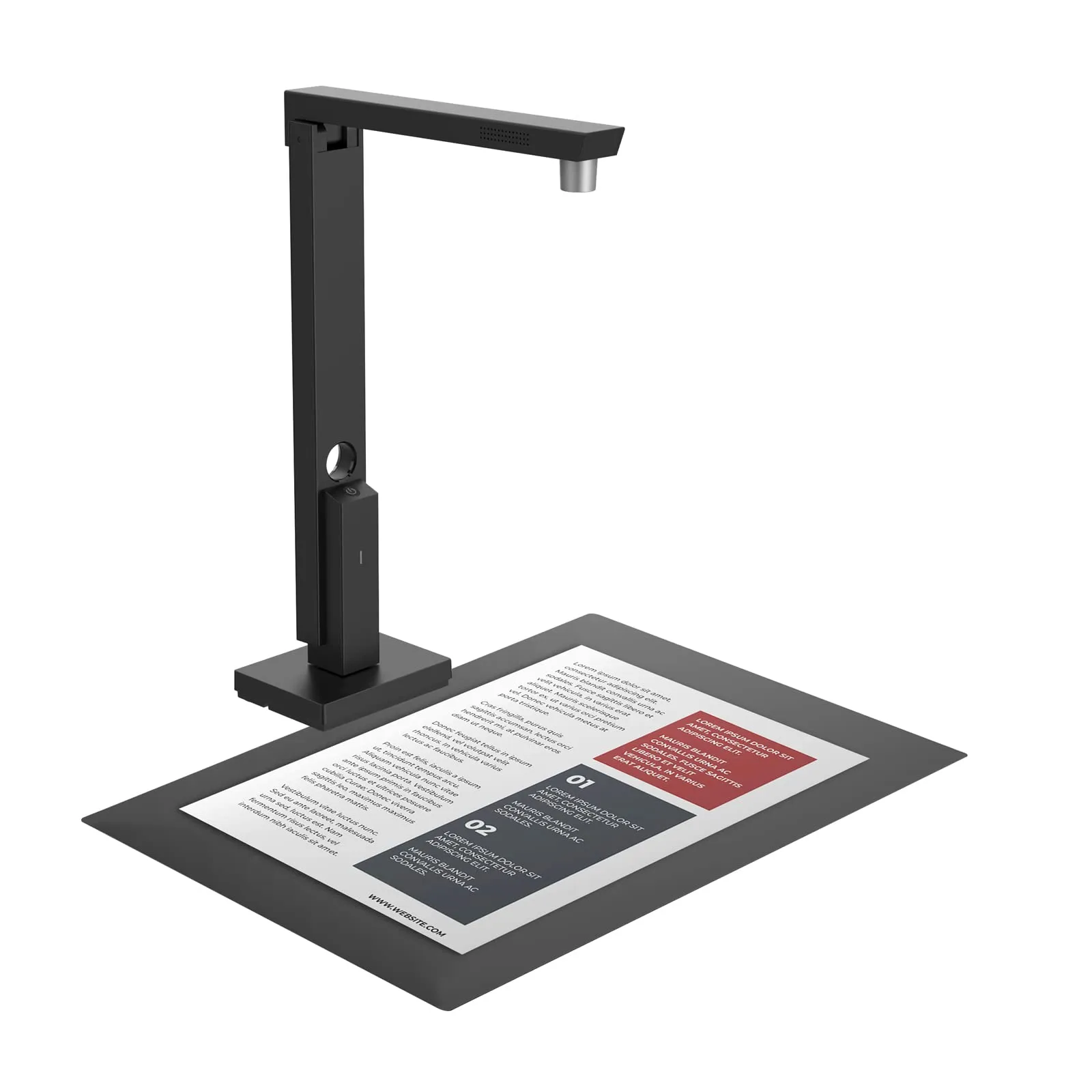 CZUR Lens Pro Scanner Mobile Portatile, Compatto, da 12 Megapixel e 330DPI, da 60Pagine Per Minuto. Con alimentazione USB 2.0 Rapido per Cattura Formato A4, Compatibile con Windows e MacOS