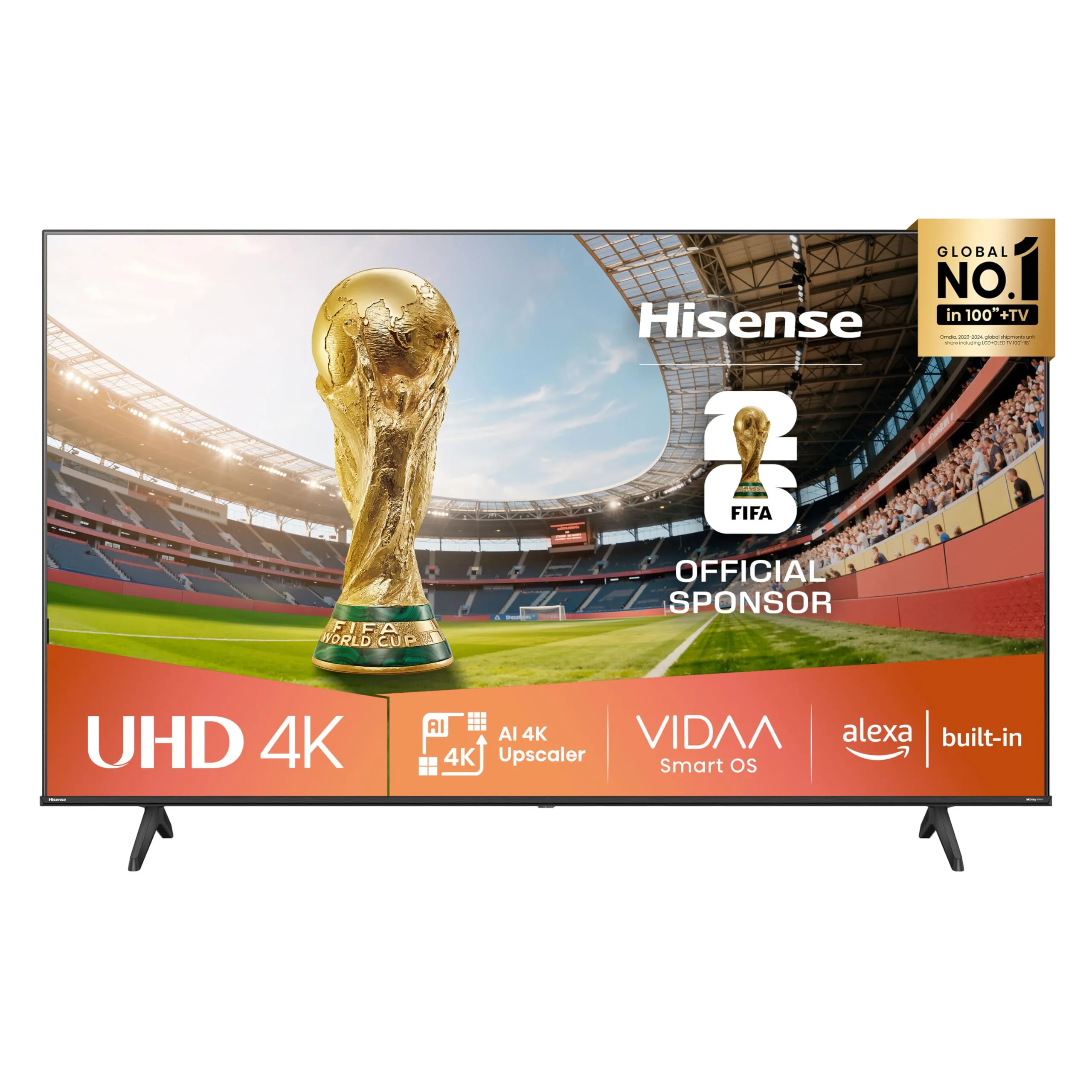 Hisense Smart TV 55" 4K Ultra HD 2025 55E63QT, Smart TV VIDAA U8, Dolby Vision, HDR 10, Game Mode Plus, Alexa Built-in, VIDAA Voice, Tuner DVB-T2/S2 HEVC 10, lativù 4K, 55'', 2025 LED