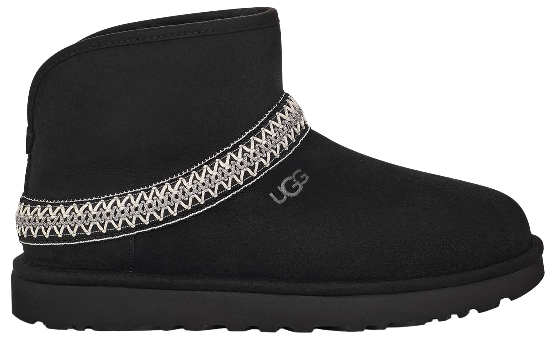 UGG Classic Mini Crescent, Stivali alla Moda Donna, Black, 43 EU