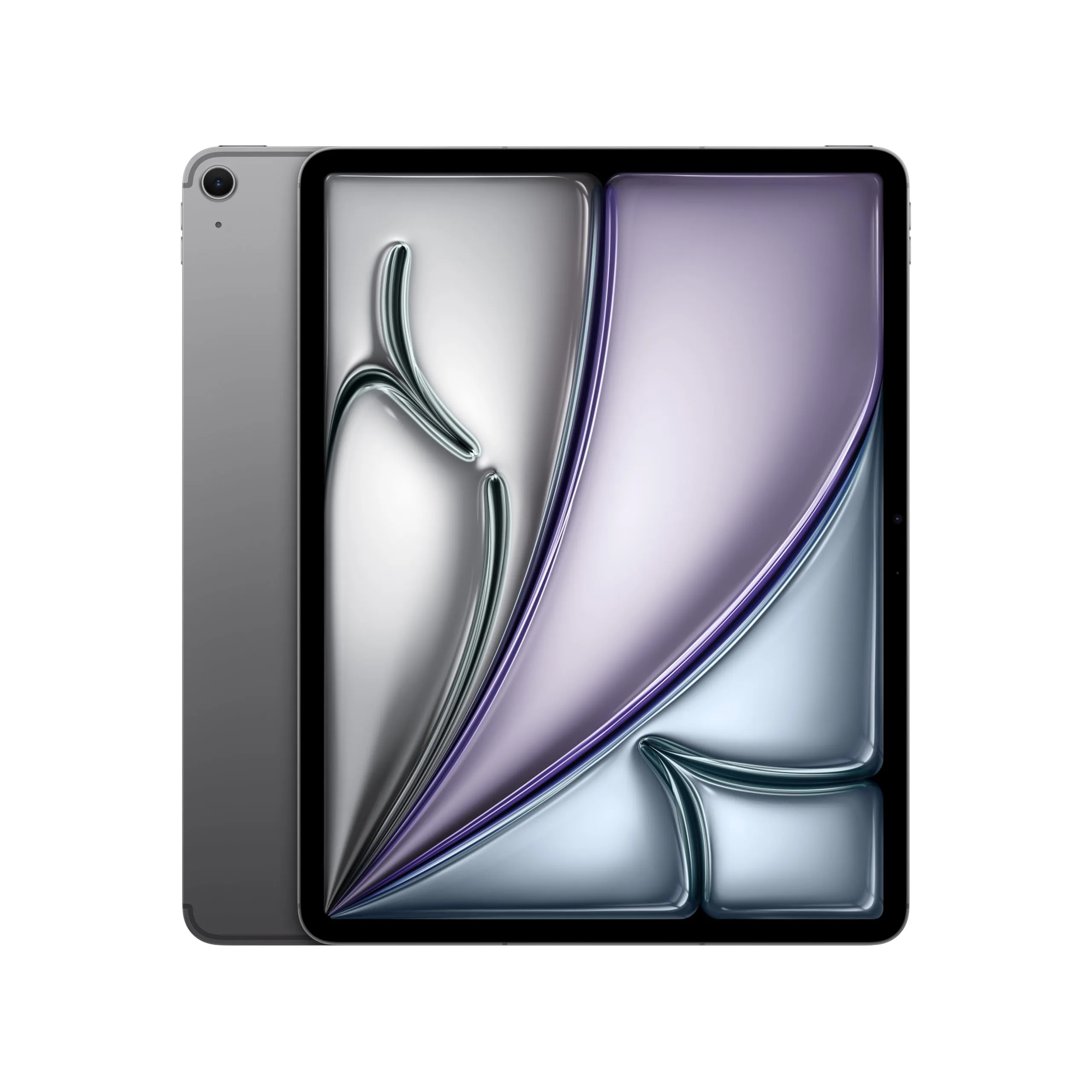 Apple iPad Air 13'' con chip M3: Apple Intelligence, 256 GB, fotocamera frontale e posteriore da 12MP, Wi-Fi 6E + reti cellulari 5G, Touch ID, un giorno intero di batteria — Grigio siderale