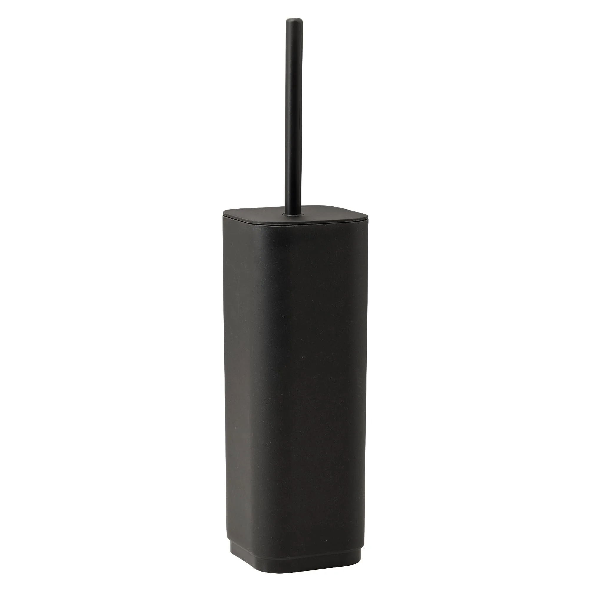 GEDY | Scopino WC Seventy Ekoplà, Scopettino Bagno Realizzato con Materiale Riciclato, Colore Nero Matt, 9x9x38,8cm, Made in Italy
