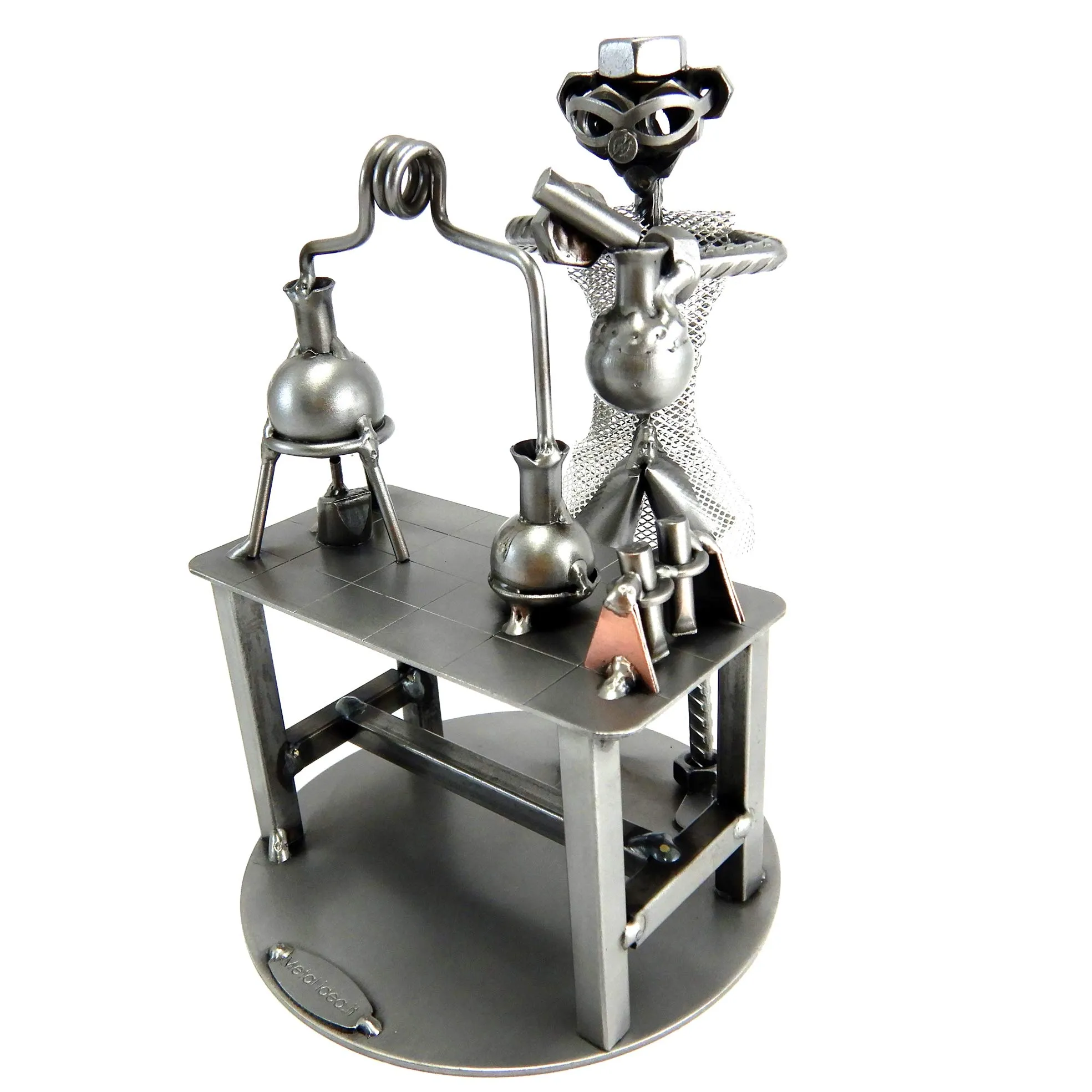 CHIMICO IN METALLO CON VITI BULLONI CHIODI DI METAL IDEA - IDEA REGALO ORIGINALE - 100% ARTIGIANALE - MADE IN ITALY - PERSONALIZZABILE