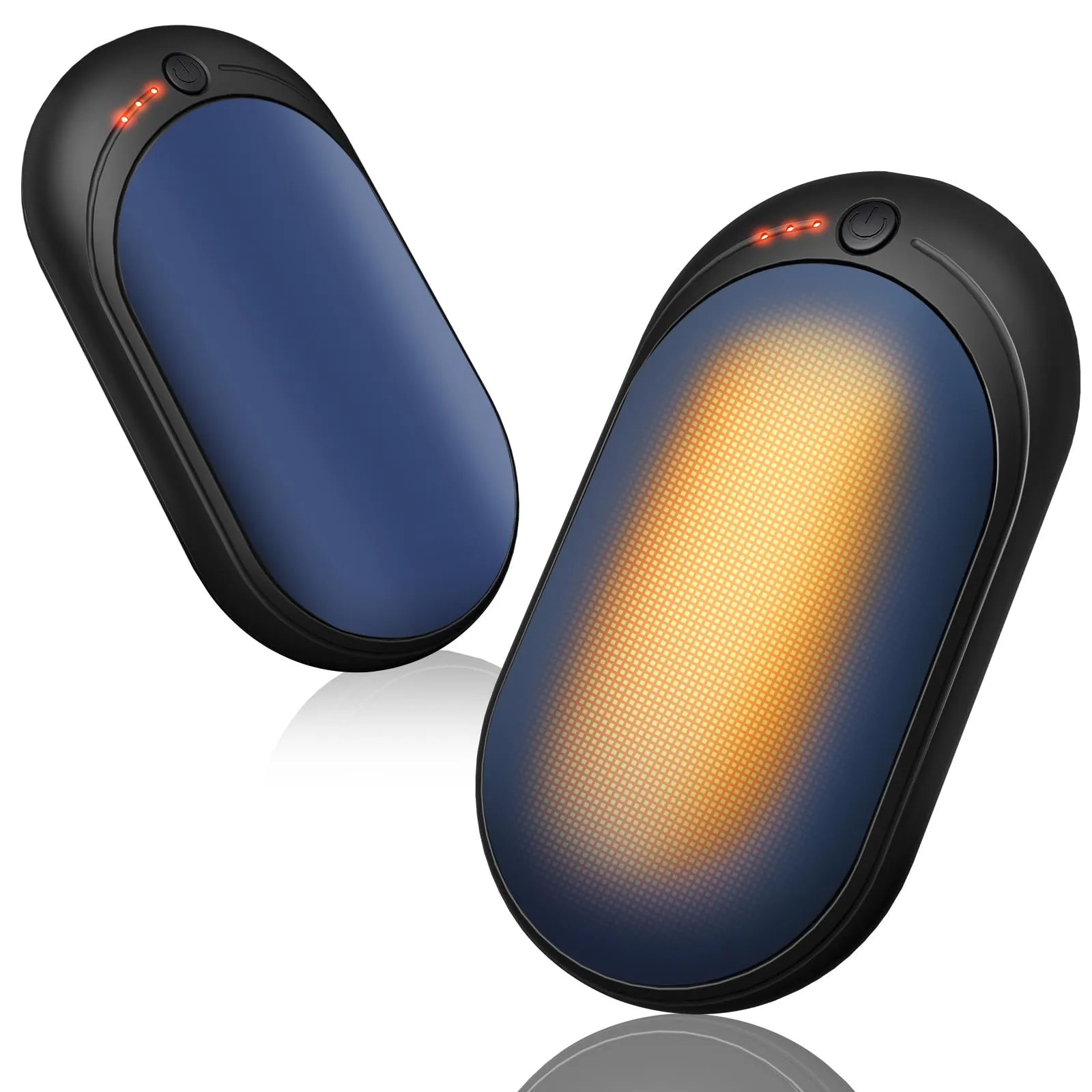 Scaldamani Ricaricabile USB, 2 in 1 iscaldatore Elettrico Tascabile,Scalda Mani Portatile Elettrico con 3 Livelli di Calore,Riutilizzabile,Regali di Natale per Campeggio All'aperto, Caccia