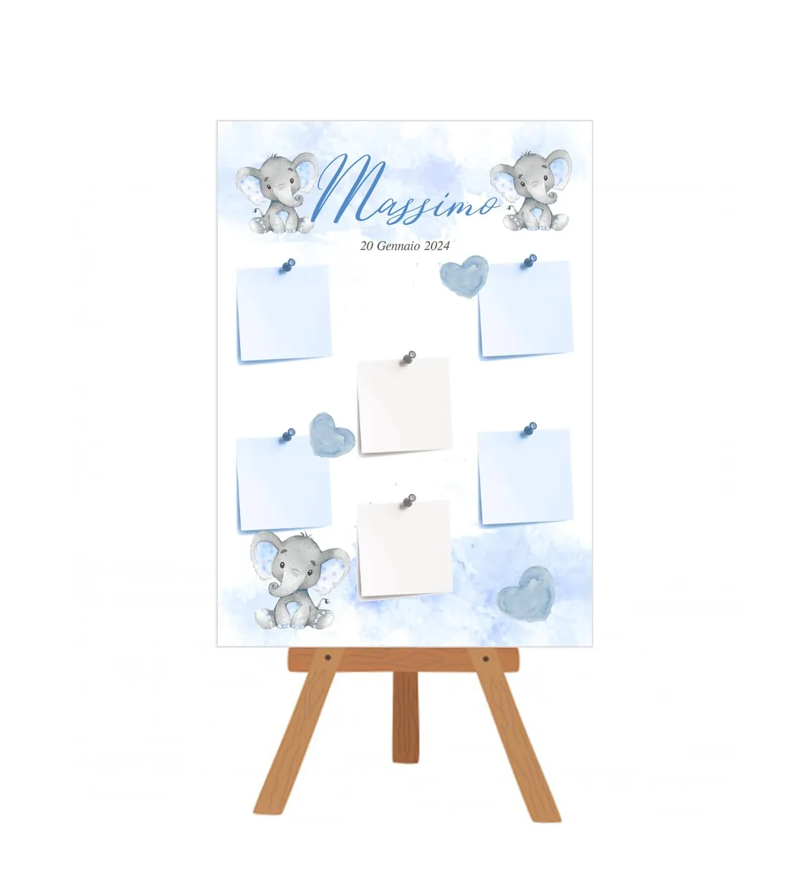 Tableau battesimo elefantino - tableau battesimo bimbo azzurro