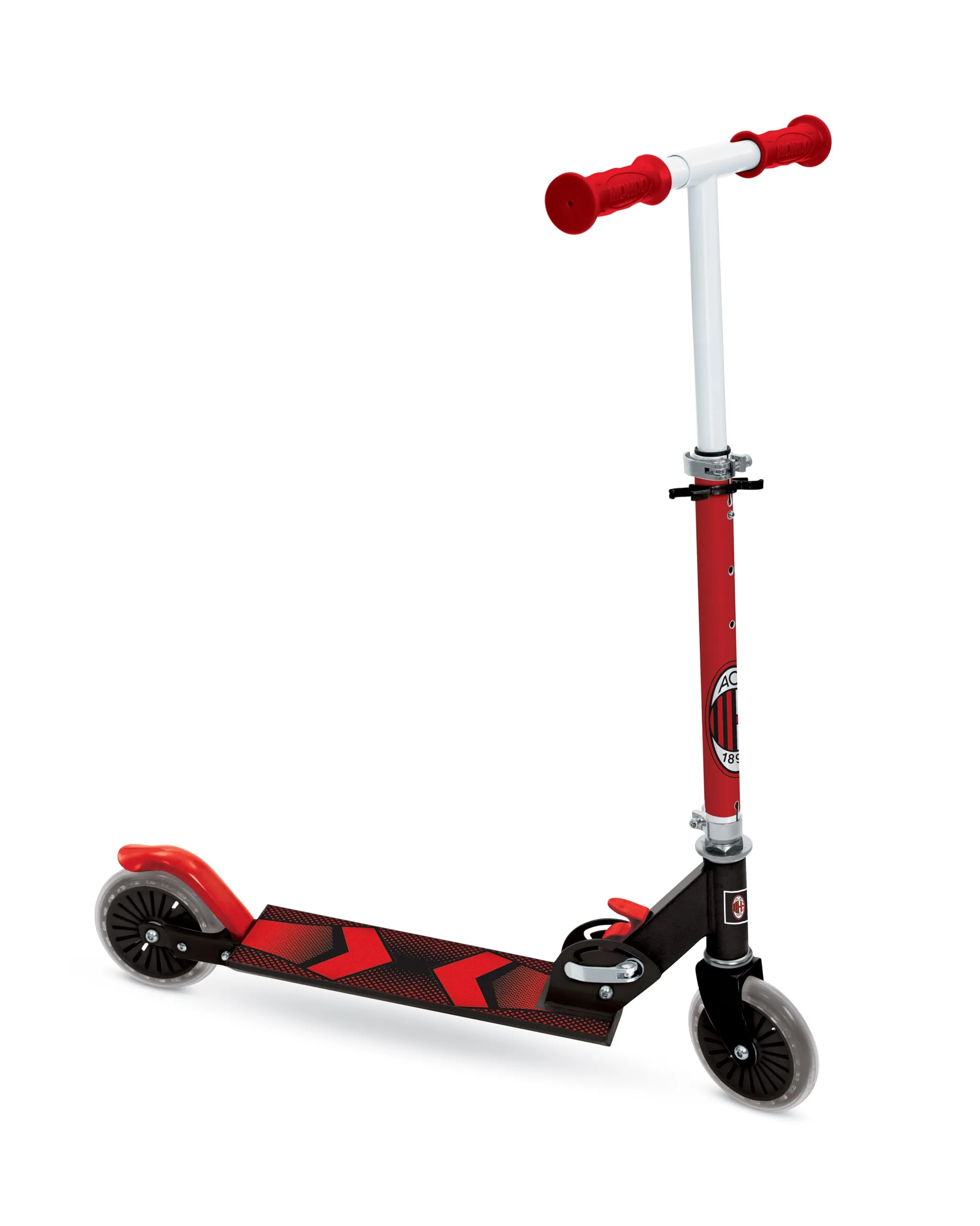 Mondo Toys - MILAN ALU SCOOTER Monopattino 2 ruote pieghevole in alluminio con pedana extra grip e manubrio regolabile per bambini - 28763