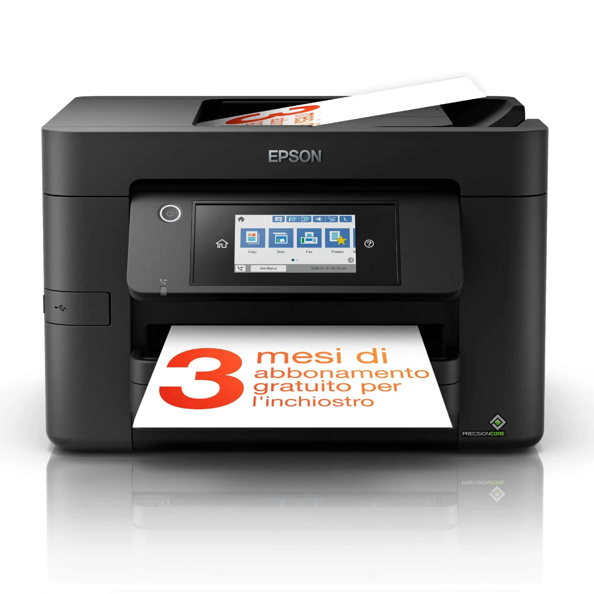 Epson WorkForce Pro WF-4820DWF, Stampante multifunzione, Inkjet A4 fronte/retro, Fax, Scansione, Copia, ADF 35 pagine, Velocità 25 pagine al minuto