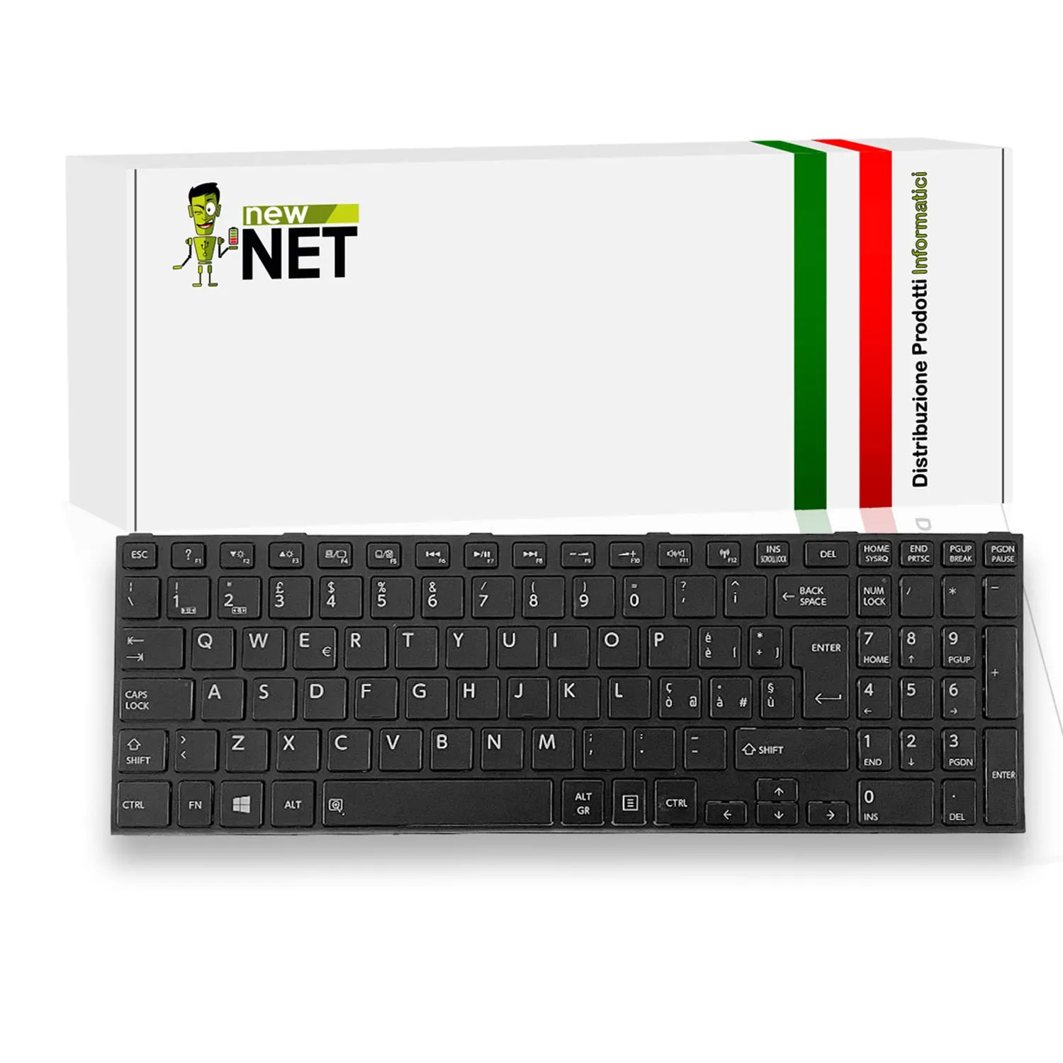 new net - Keyboards - Tastiera Italiana Compatibile con Notebook Toshiba Satellite PRO R50-B-11Z R50-B-107 R50-B-109 [ con Frame - Layout ITA ]