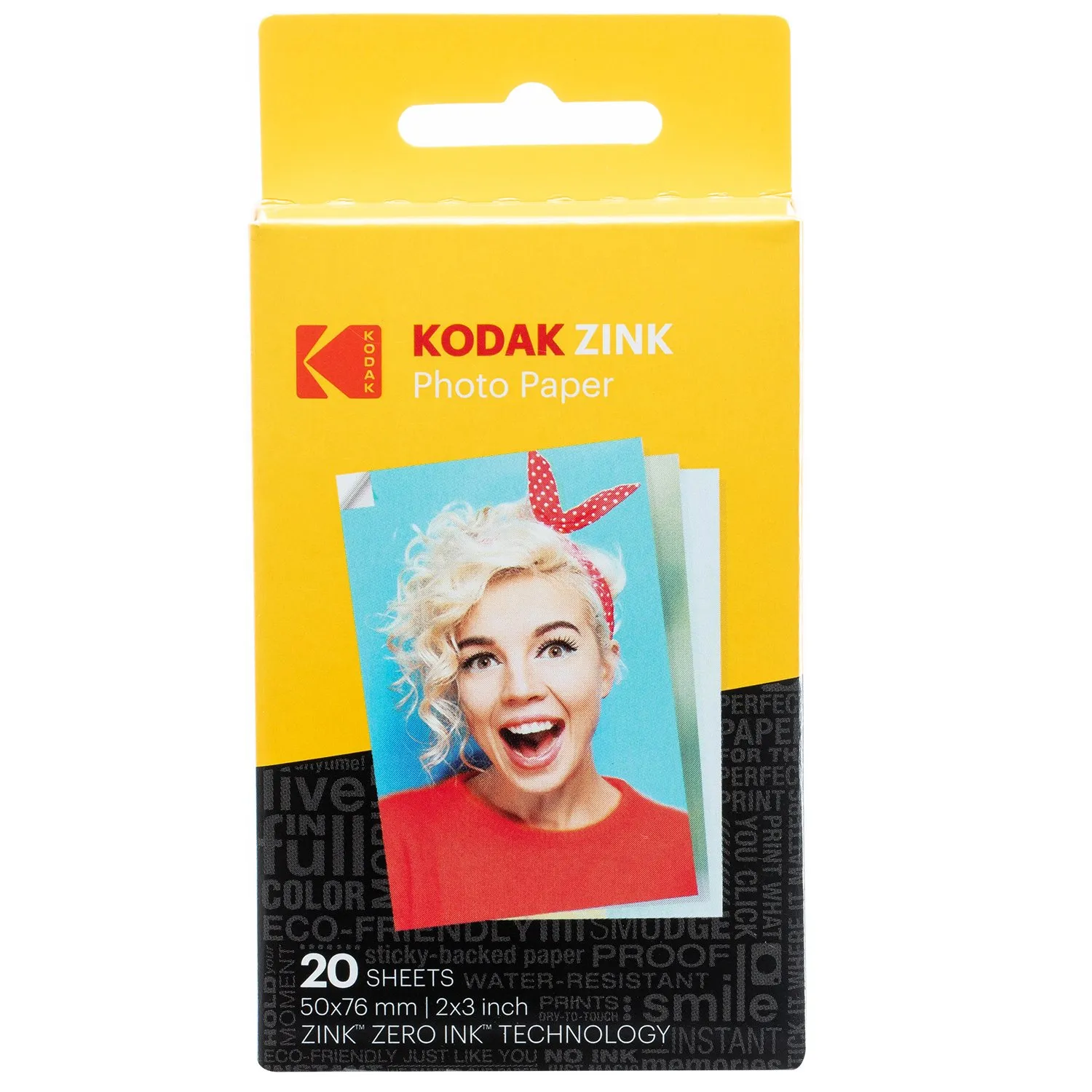 Kodak ZINK - Carta fotografica, Formato 2"x3", Confezione da 20 fogli