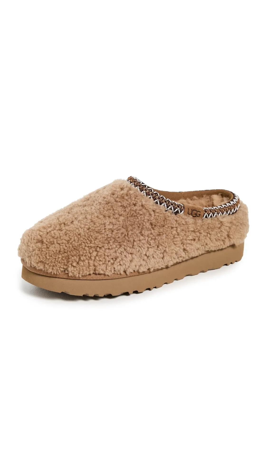 UGG Tasman Maxi Curly, Pantofole Donna, Chestnut, 43 EU
