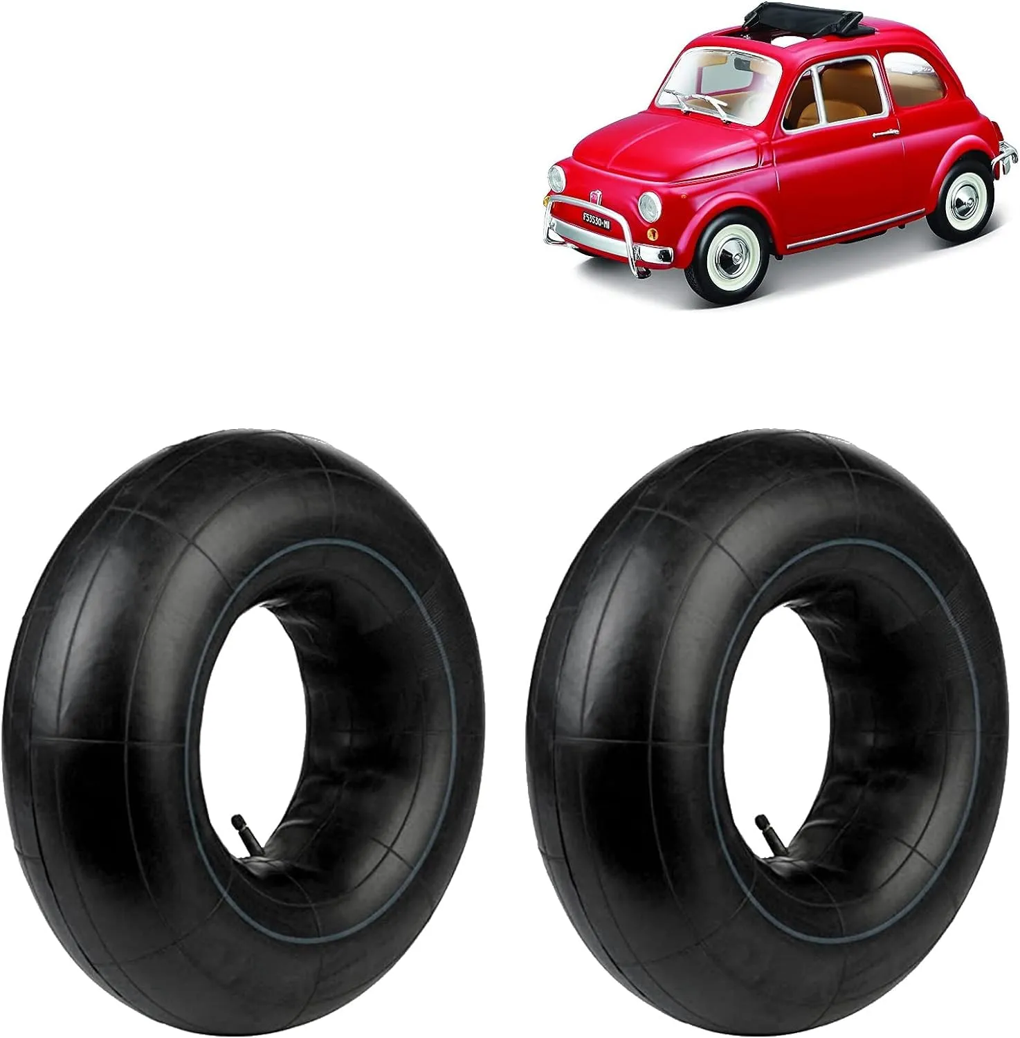 2 CAMERE D’ARIA 125/135-12 PER PNEUMATICI FIAT 500 D’EPOCA F/L/R GIARDINIERA GOMME FIAT 126 MOTO APE MISURA 12 POLLICI