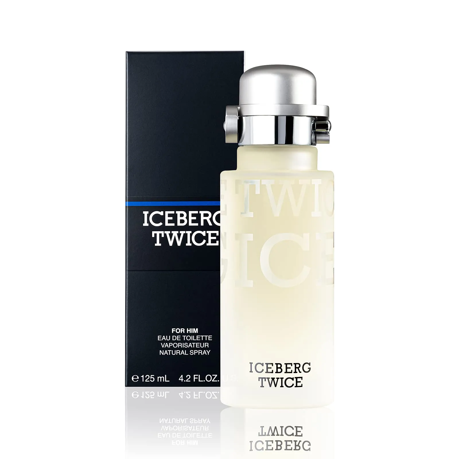 ICEBERG Twice Man – Eau de Toilette 125 ml, Profumo da Uomo dalle Note Fougère Aromatiche, Lussuoso Flacone in Vetro Trasparente, Design Art Deco