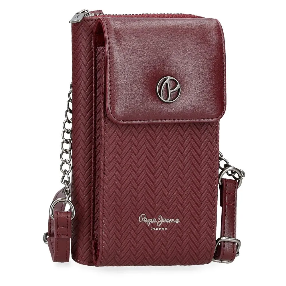 Pepe Jeans Sprig Borsa a tracolla per cellulare Rosso 11 x 20 x 4 cm Pelle sintetica by Joumma Bags, rosso, Taglia unica, Borsa a tracolla per cellulare