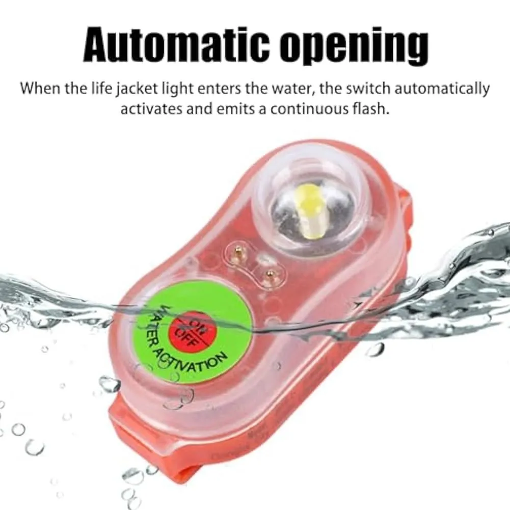 Gokelomg 6X Gilet di Salvataggio, Luce A LED, Giubbotto Salvavita Flash, per Sopravvivenza In Acqua di Emergenza