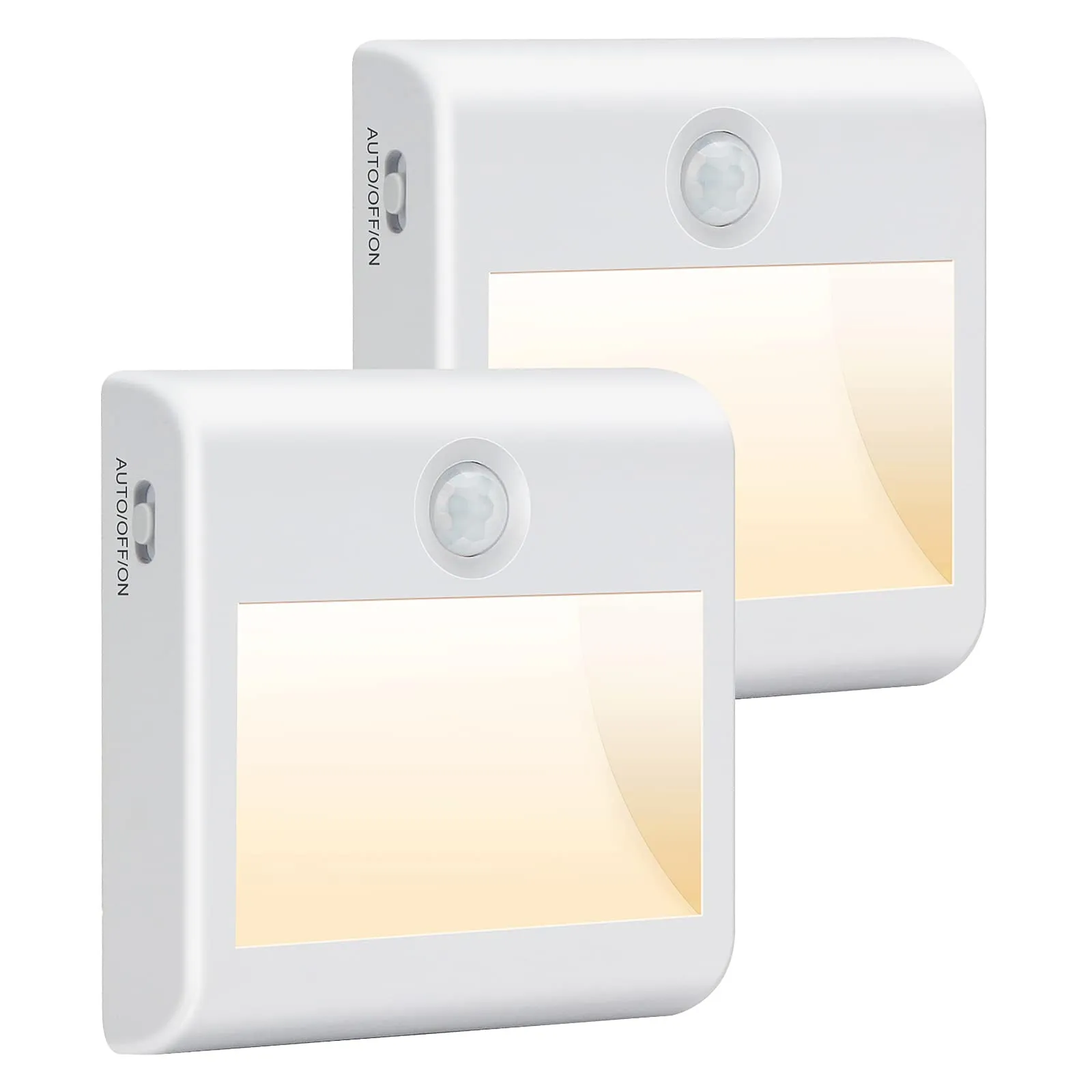 Luce Notturna Batteria, [2 Pezzi] Luce Notturna con Sensore di Movimento, AUTO/ON/OFF, Luce Notturna Bambini a Magnete Incorporato per Armadio, Scale, Corridoi, Cucina, Garage, 4000K Bianco Naturale
