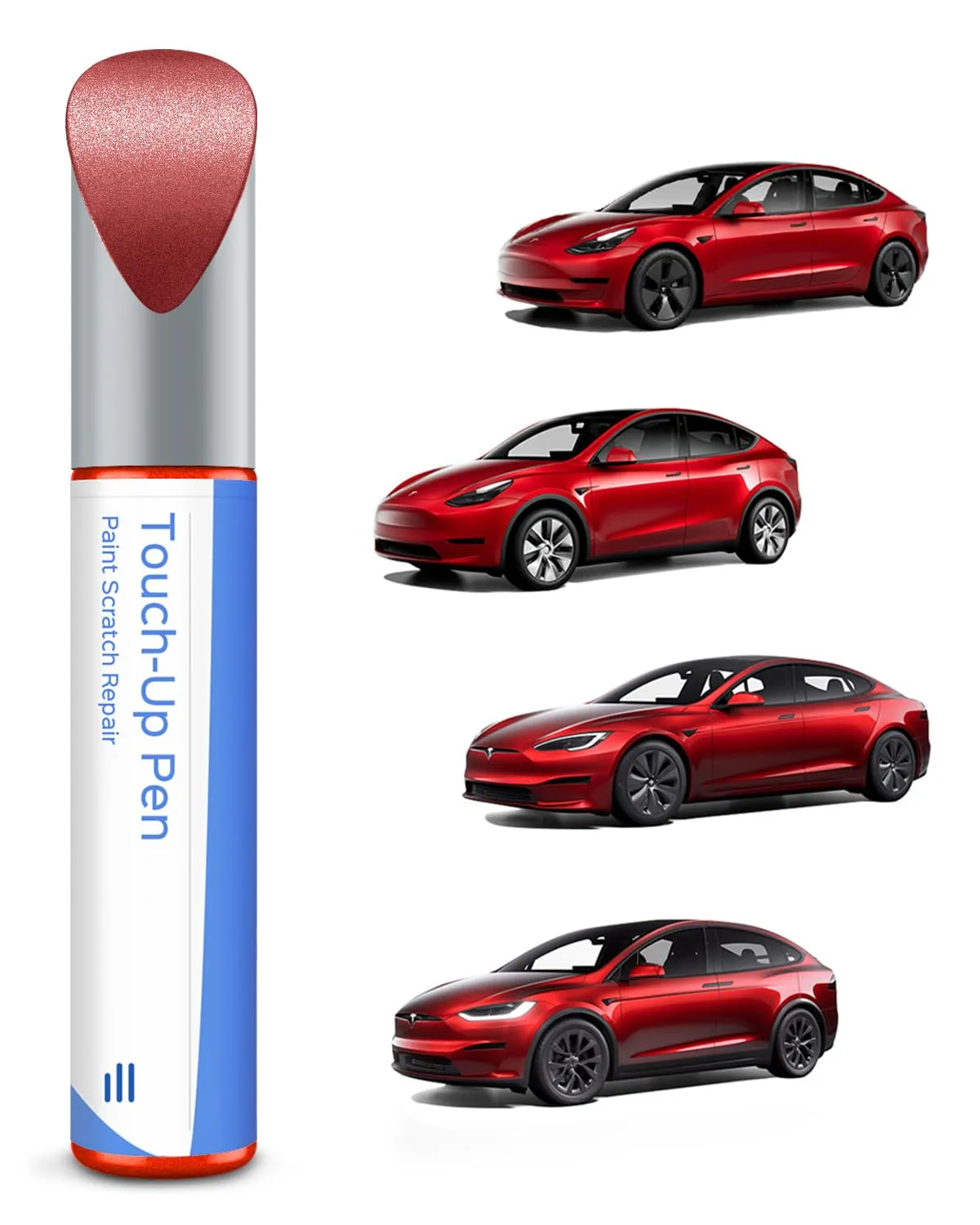 (PN01) Stealth Grey Tesla - Pennarello a vernice fai da te per riparazione di graffi con abbinamento dei colori per modello 3/Y/S/X