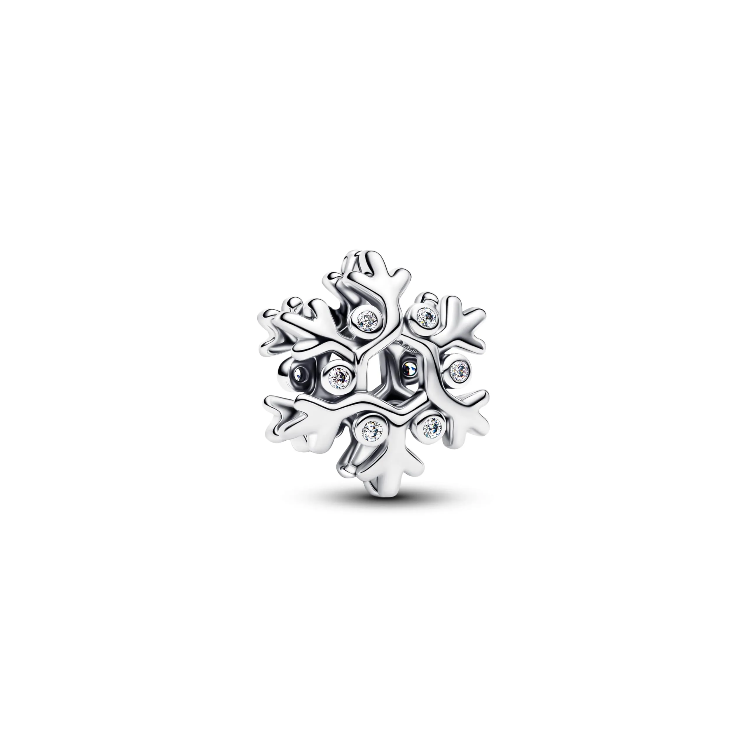 PANDORA Moments 794249C01 - Ciondolo a forma di fiocco di neve in argento sterling con zirconi, compatibile Moments