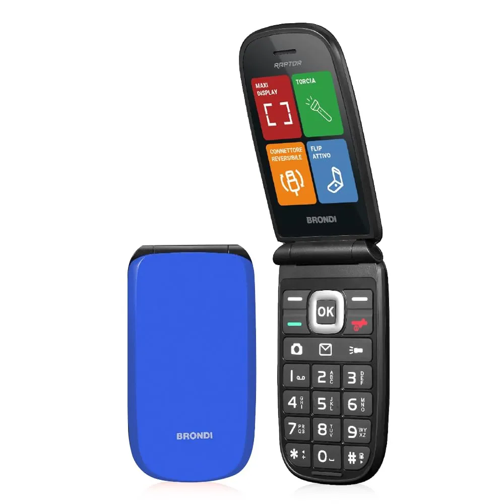 BRONDI telefono cellulare Raptor Dual sim | Blu