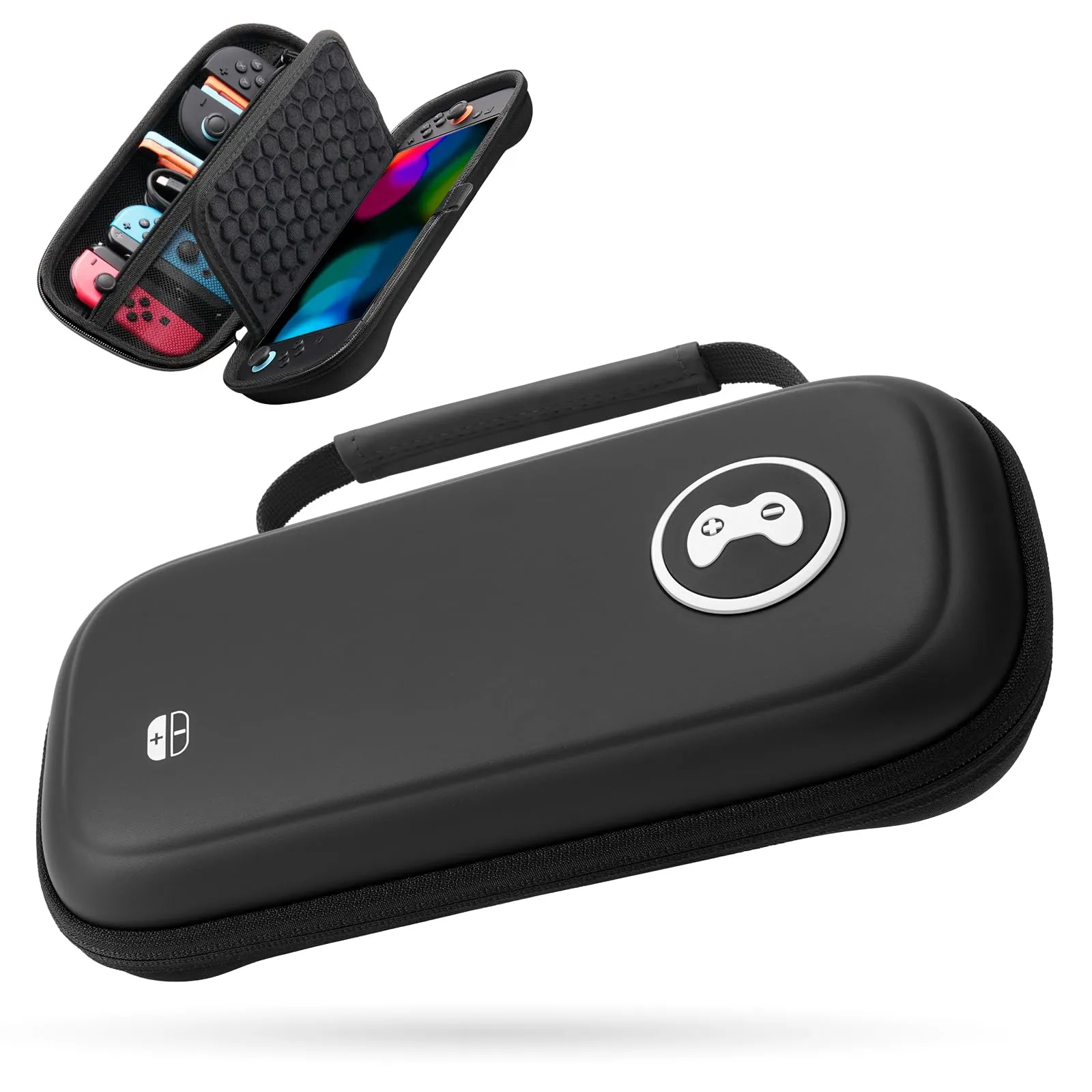 Custodia per Nintendo Switch 2 2025, Design Ammortizzante a Nido d'ape Migliorato, Borsa Rigida da Viaggio per Console Nintendo Switch 2 e Accessori, 10 Slot per Schede di Gioco (Giallo)