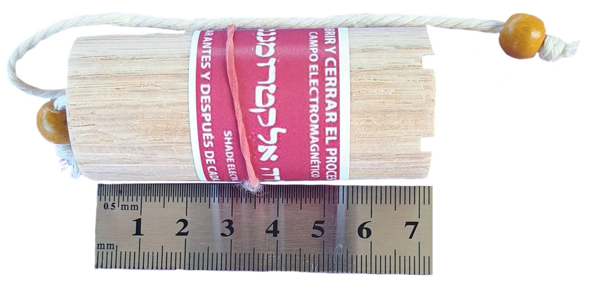 Pendolo fatto a mano in ROVERE ebraico 70x30mm, è perfettamente bilanciato