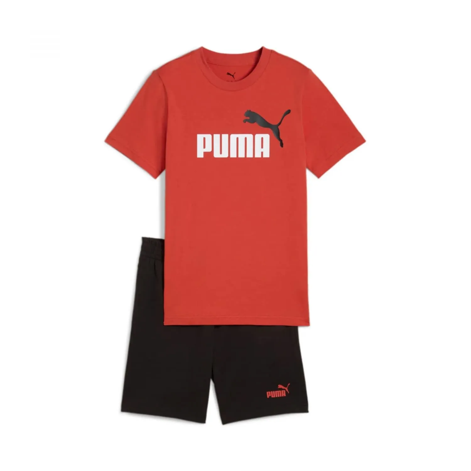 PUMAESS 2 COLOR No. 1 Logo Tee and Shorts Set B Red Fire