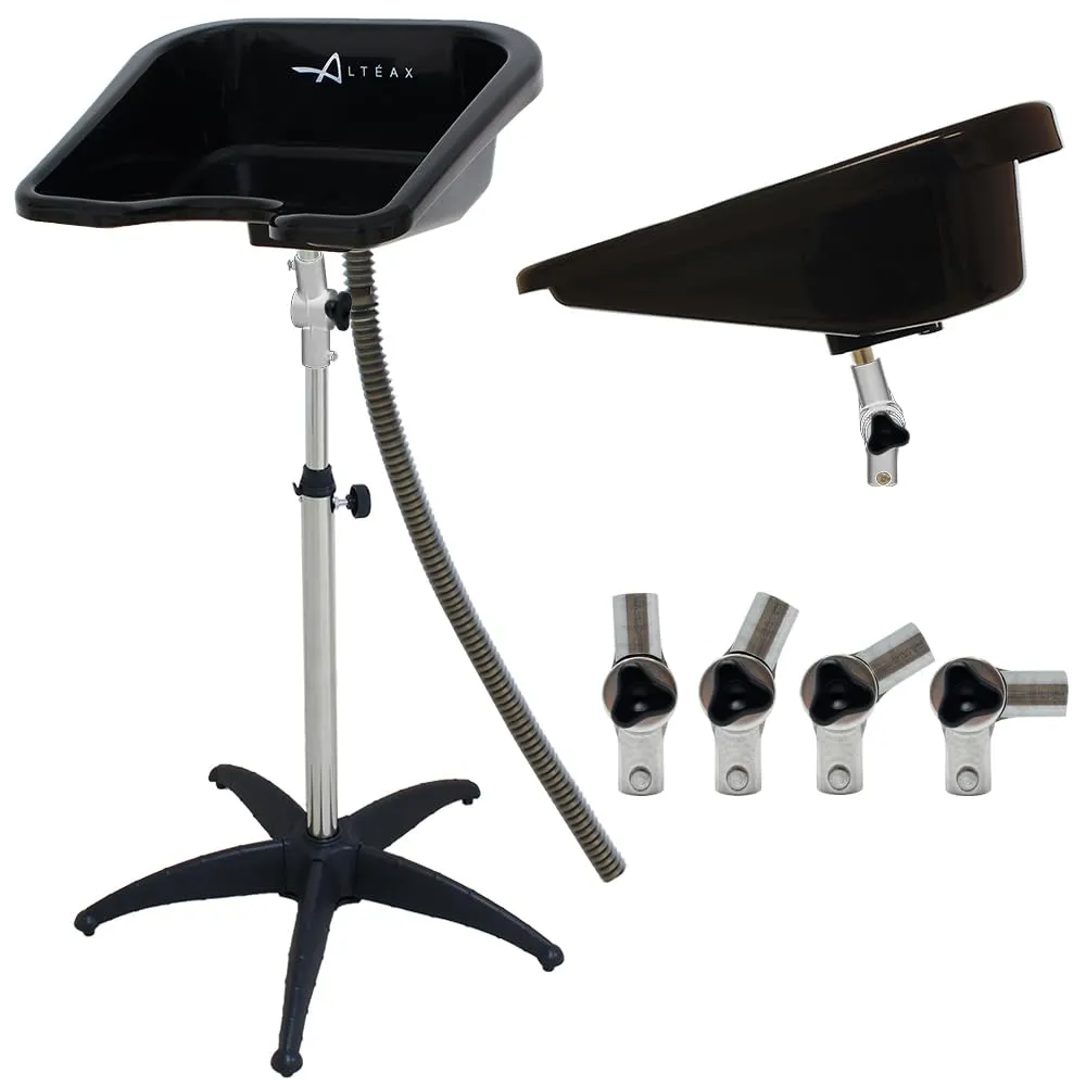 Altéax Lavatesta Portatile Per Parrucchieri, Regolabile in Altezza e Inclinazione – Dal Design Ergonomico può Essere Utilizzato Come Lavatesta per Disabili - Lavatesta Parrucchiera Professionali