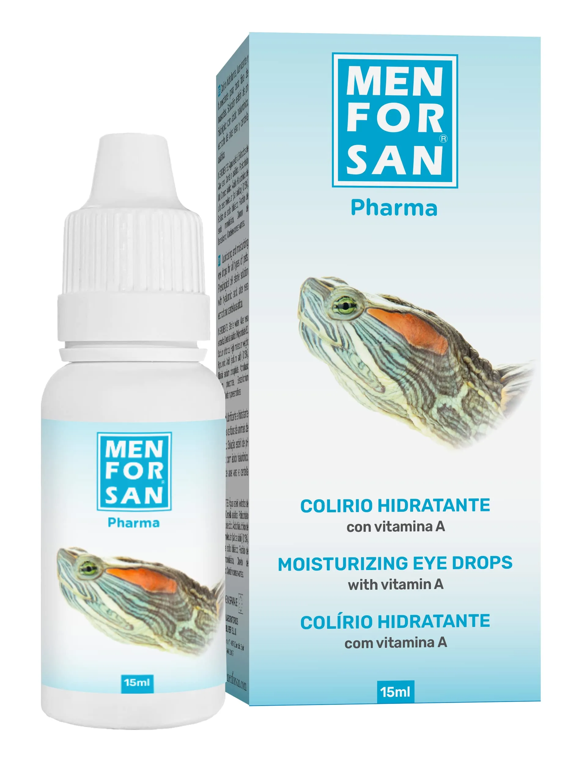 MENFORSAN Collirio di Tartaruga con Vitamina A, Libera Gli Occhi Infiammati di Tartaruga, 15ml