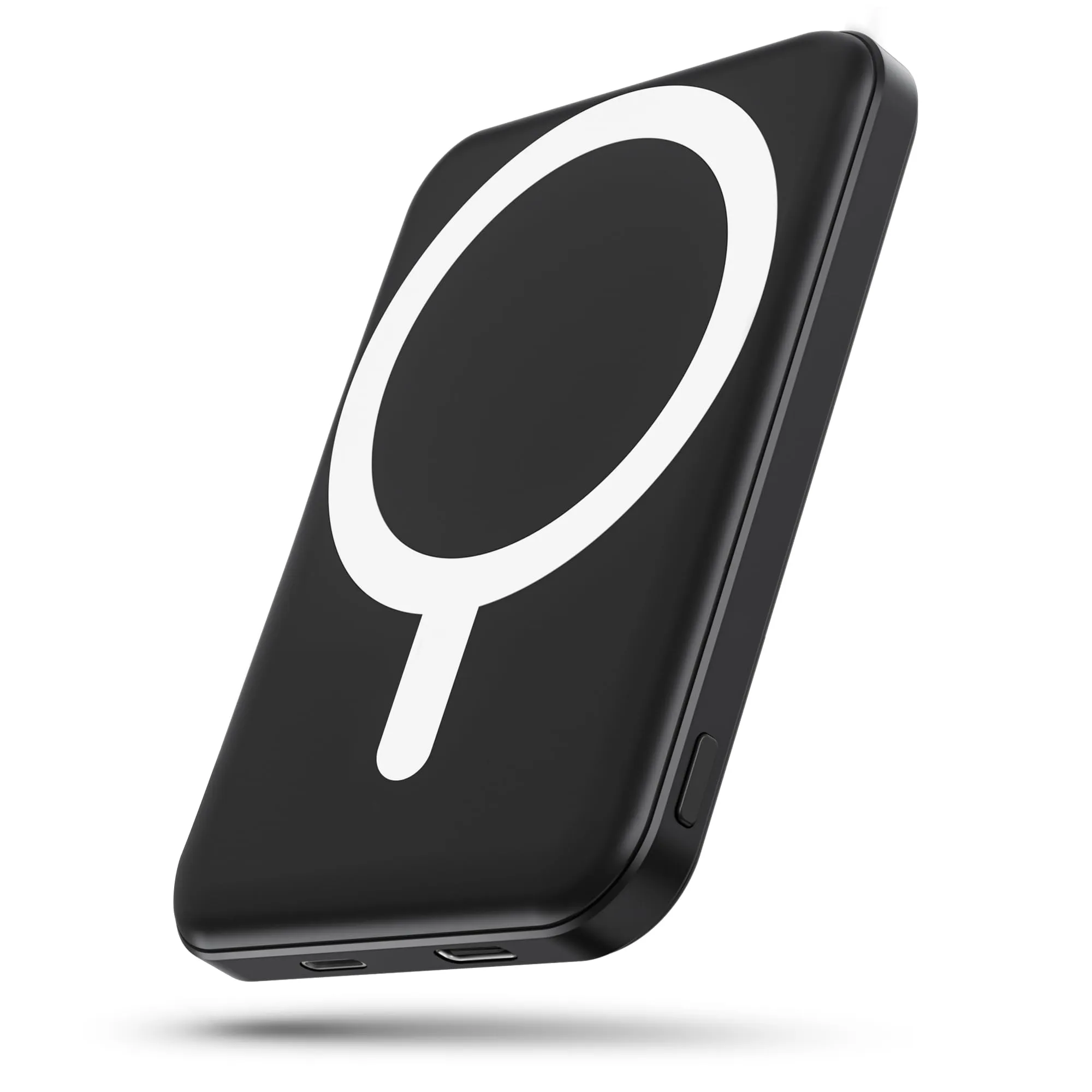 Podoru Powerbank per Mag-safe, 5000mAh Power Bank Wireless 20W PD Ricarica Rapida Power Bank Magnetico con Type-C/Lighting Caricatore Portatile per iPhone 17/16/15/14/13/12 Tutto Series-Nero