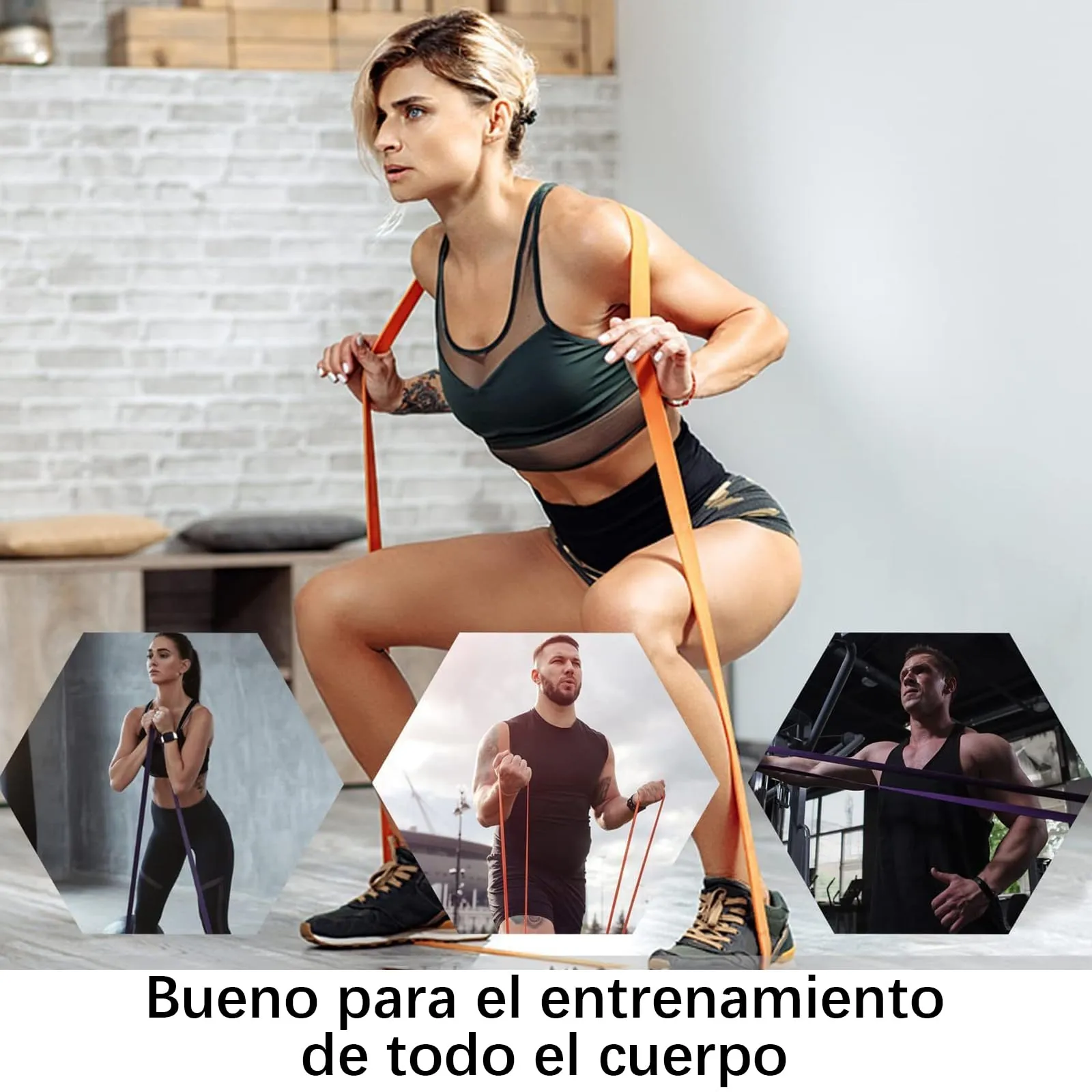 NEXROLA elastici fitness confezione da 5 pezzi, elastici palestra 15-125 libbre fasce elastiche fitness adatte per allenamento a casa/yoga/allenamento di forza con custodia portatile