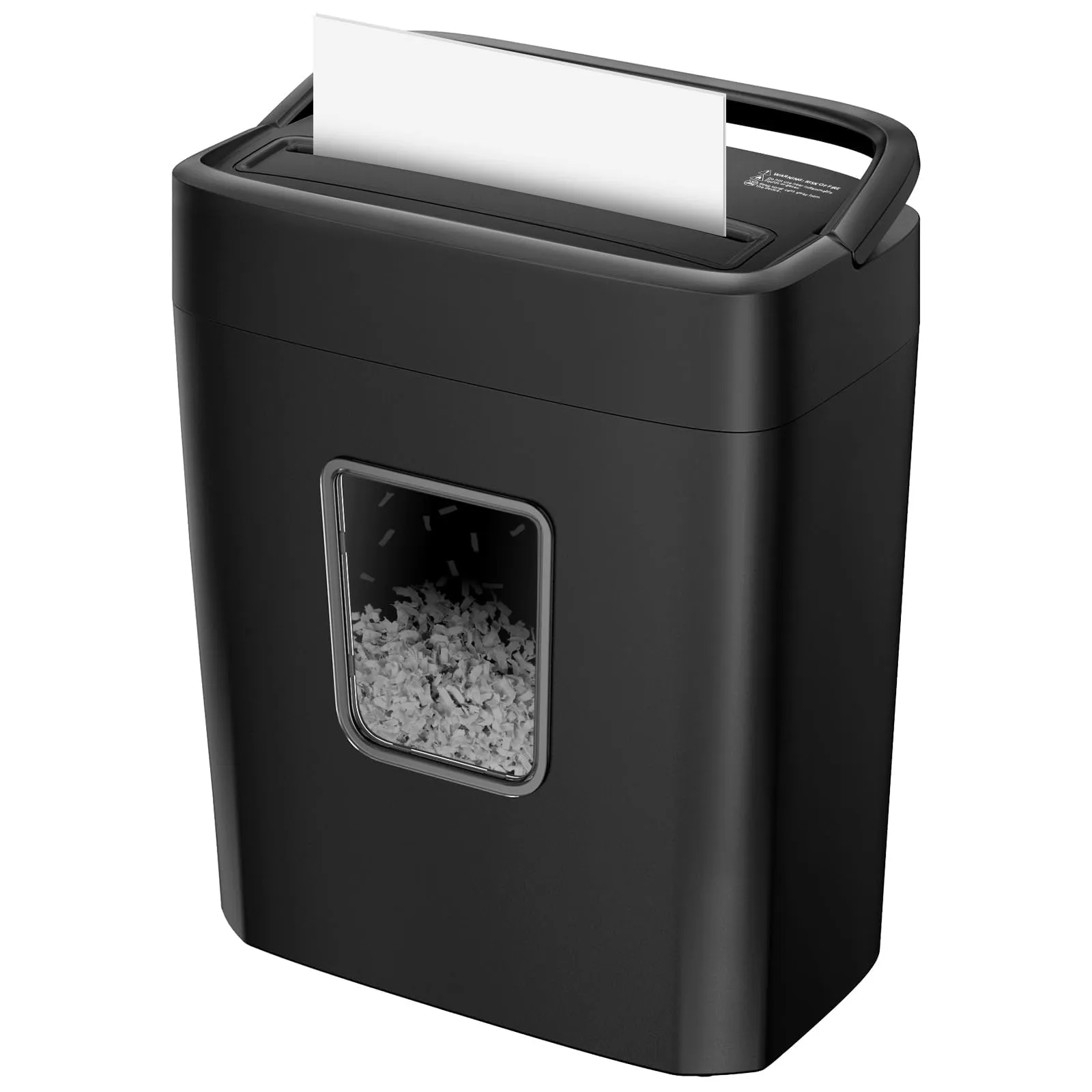 Bonsaii Distruggidocumenti, distrugge 6 fogli alla volta, può triturare carte di credito e graffette, tritadocumenti con un cestino di raccolta da 13 litri