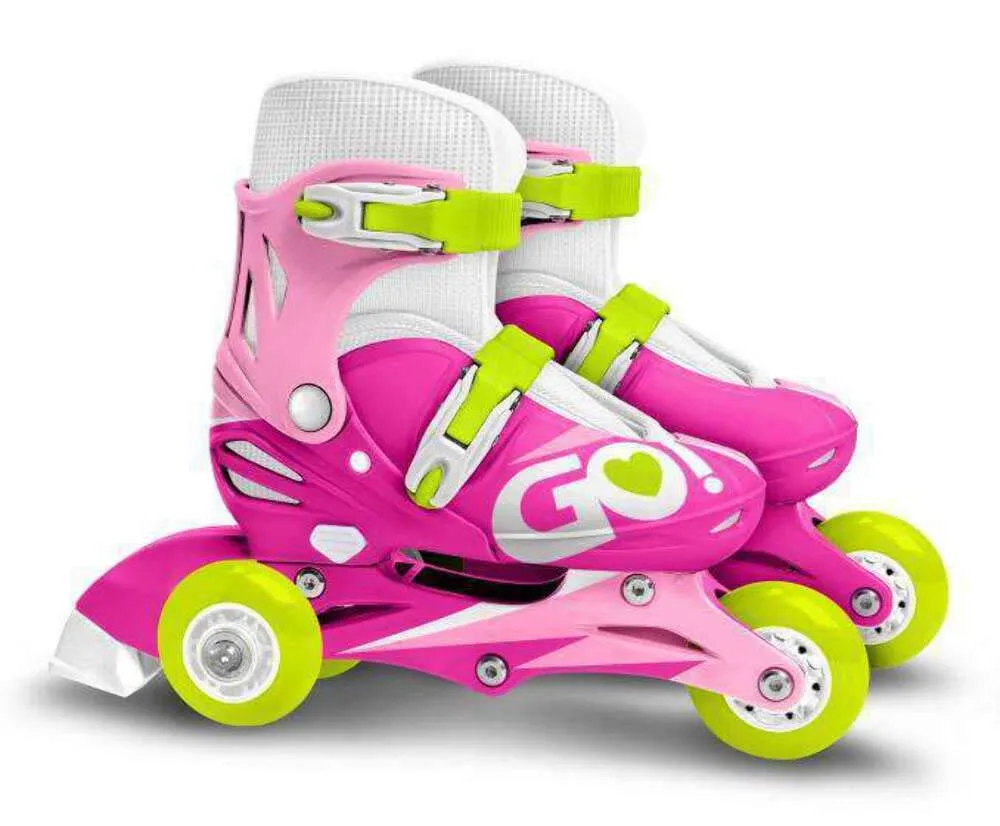 Stamp - Pattini 2 in 1 da bambini, misura 27-30, JS670301, rosa.