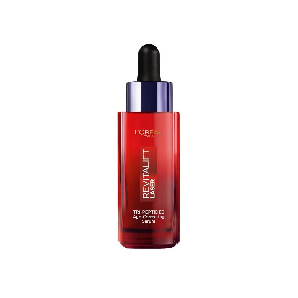 L'Oréal Paris Siero Tri-Peptidi Anti-Età Revitalift Laser, Per Tutti i Tipi di Pelle, Pelle Idratata ed Elastica, Arricchita con Acido Ialuronico e Vitamina C, Maxi Formato 50ml