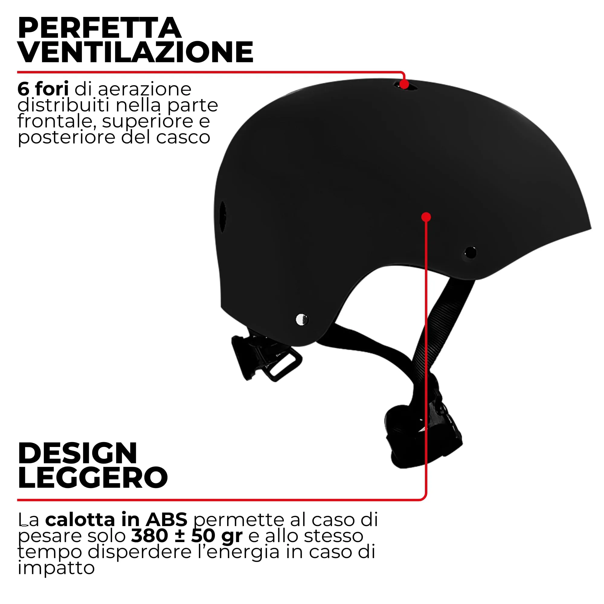 Casco per Monopattino e Scooter Elettrici BHR 837 URBAN - Casco per la Città Omologato CE per Ragazzi e Adulti - Casco per Bicicletta, MTB, BMX, Skateboard, Pattinaggio - Nero Opaco, M