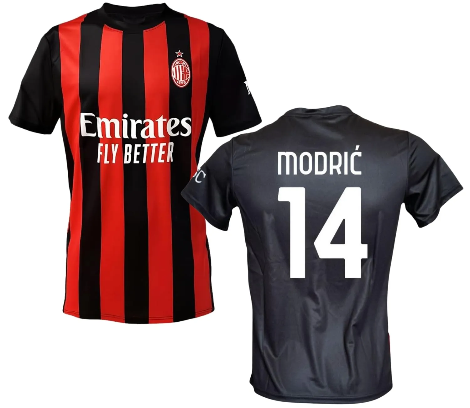 Maglia Milan Luka Modric 14 Replica Autorizzata 2025-2026 Bambino (Taglie-Anni 4 6 8 10 12) Adulto (S M L XL XXL) - 8 Anni