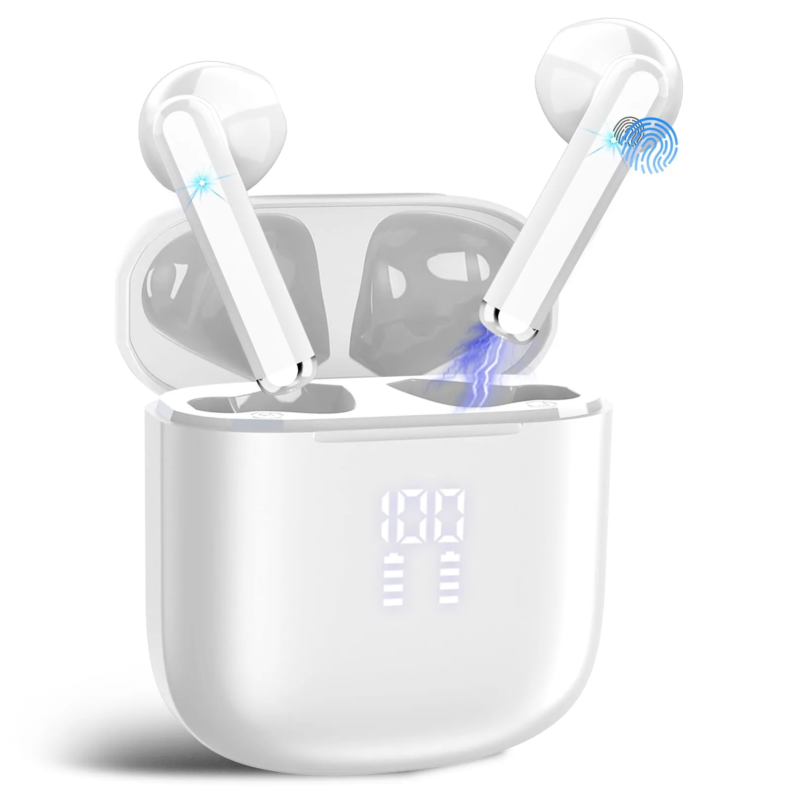 AI Cuffie Traduzione, Bluetooth 5.4 Traduttore Istantaneo Vocale con 164 Lingue, Auricolari di Traduzione con 5 modalità, Codice di Autorizzazione Permanente, Cuffie Bluetooth per Viaggi/Affari