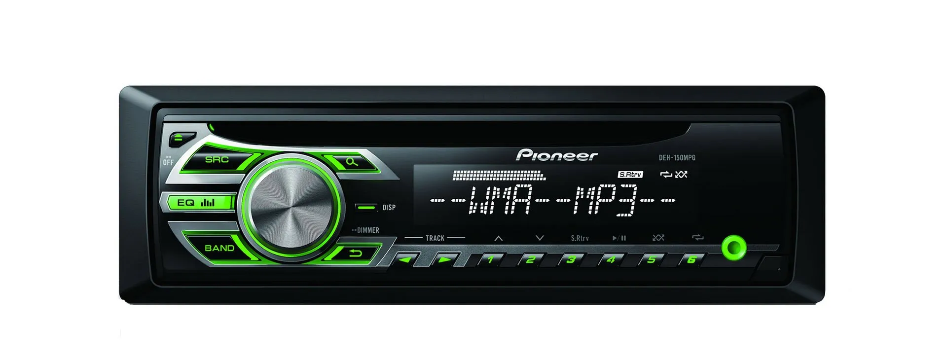 Pioneer Deh-150Mpg Sintolettore CD con RDS con Riproduzione WMA, MP3 e Illuminazione Frontale, Ingresso AUX Verde