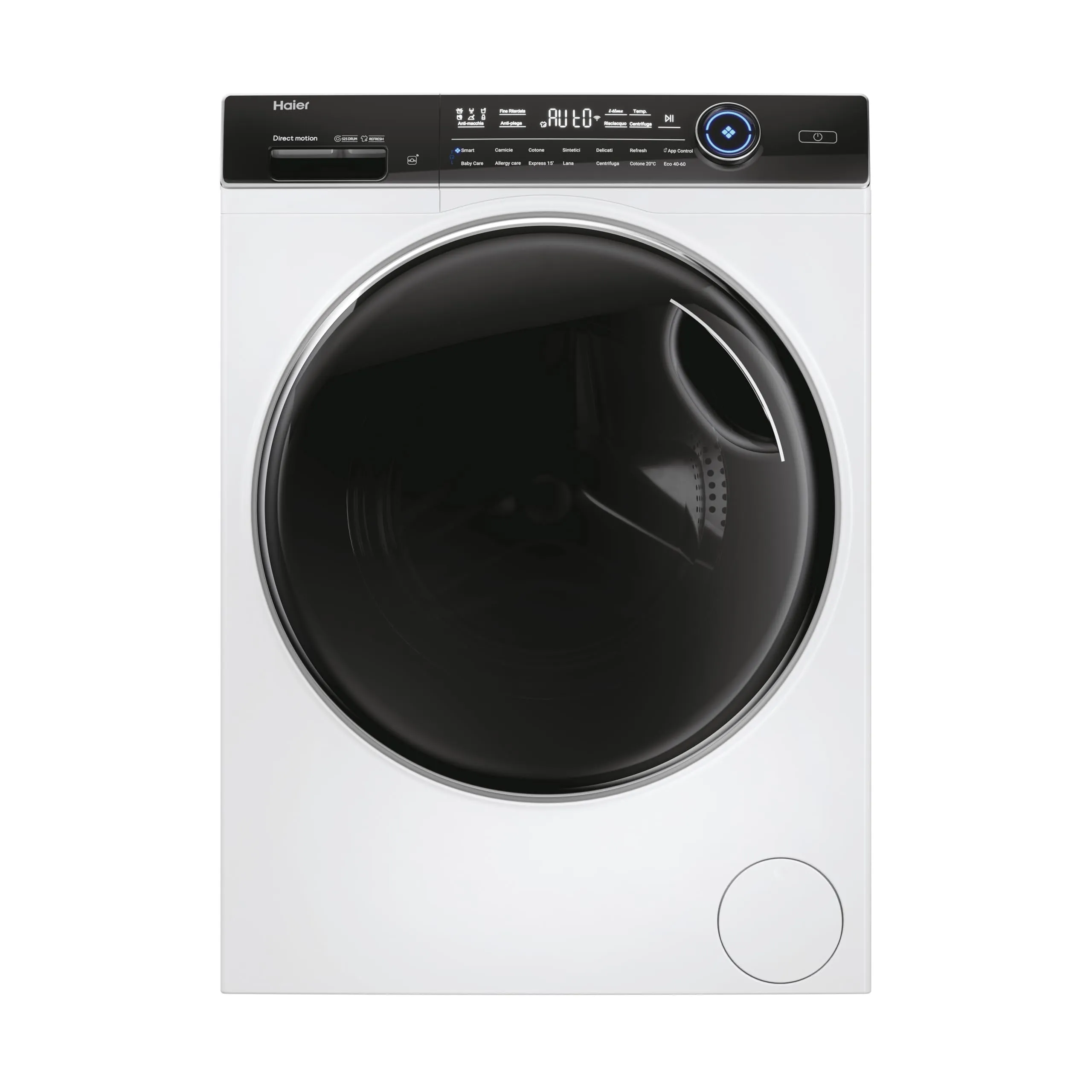 Haier I-Pro Serie 7 Plus, Lavatrice a carica frontale 8 KG, Libera Installazione, Classe A-25%, 1400 giri, Opzione Vapore, 14 programmi, App hOn, Smart Dosing, AxLxP 85x60x53 cm, Bianca - HW80-B14979T